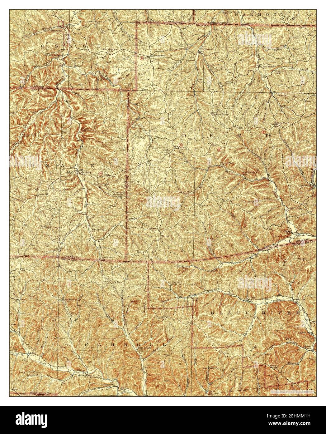 Boss, Missouri, map 1946, 162500, United States of America by Timeless