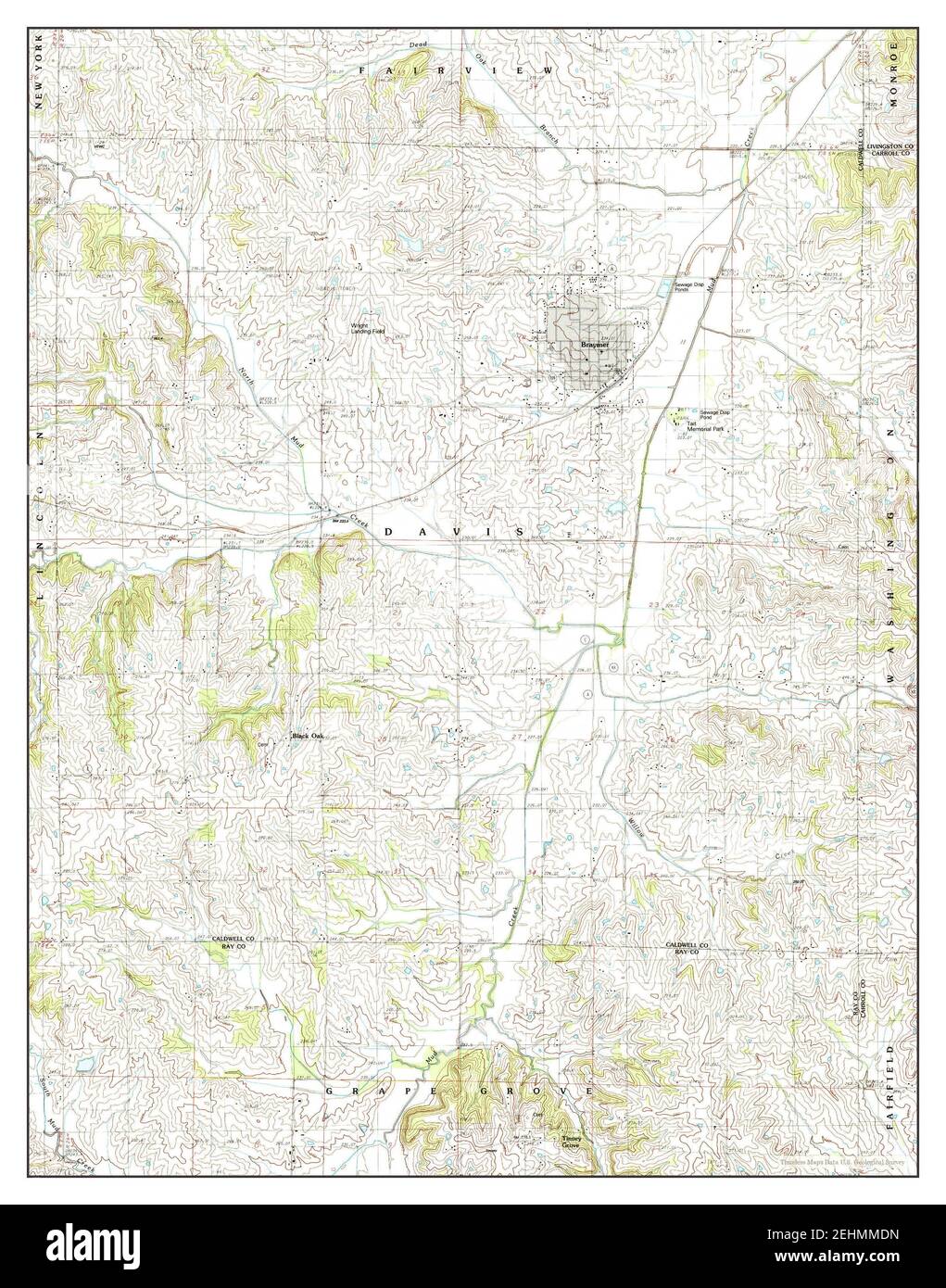 Braymer, Missouri, map 1984, 124000, United States of America by