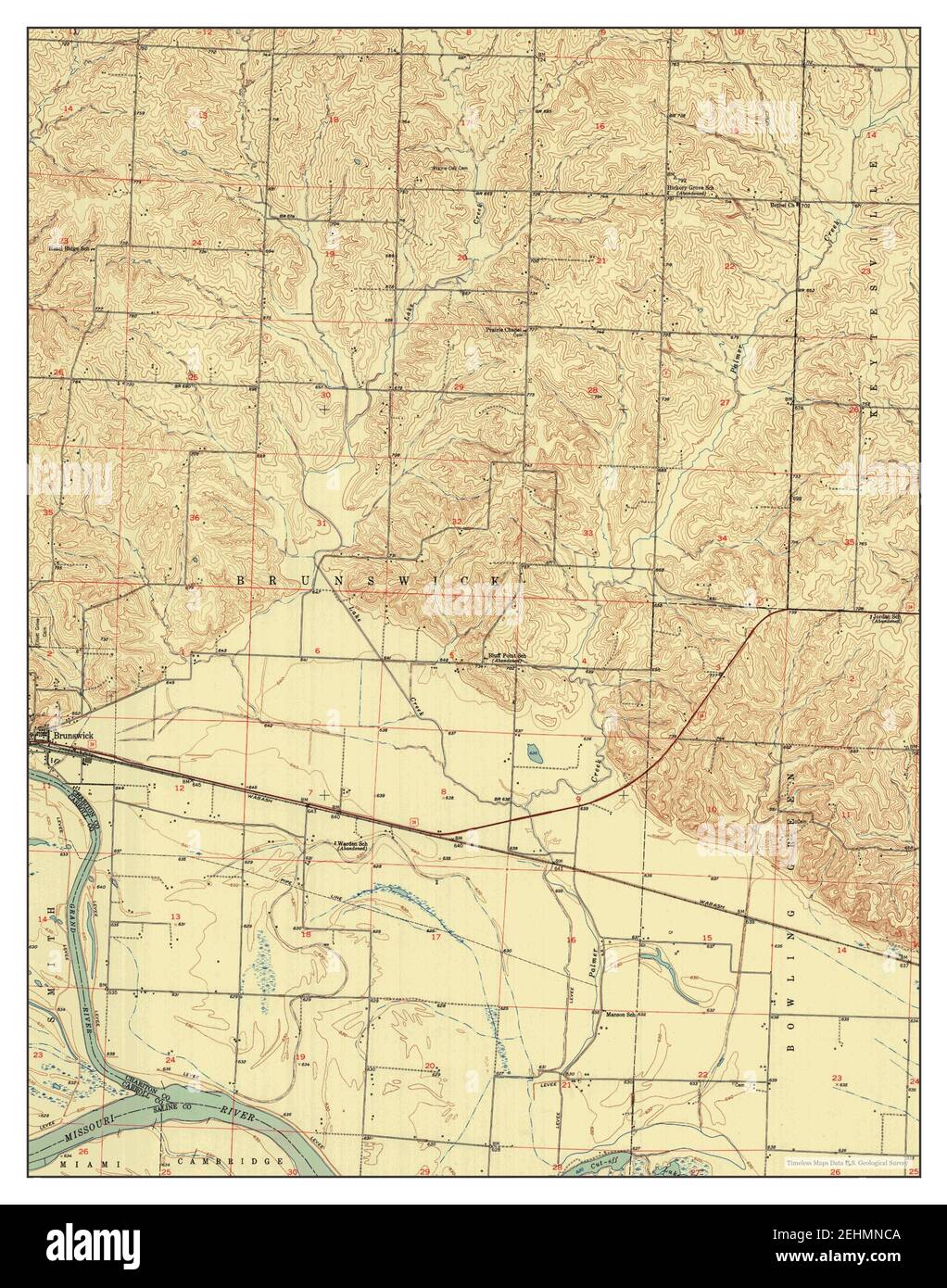 Map of brunswick missouri Cut Out Stock Images & Pictures Alamy