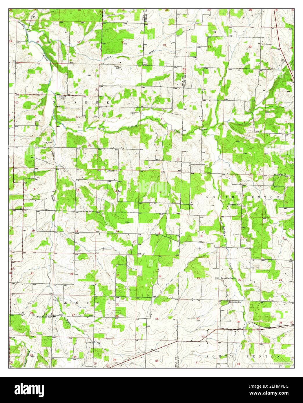 Buffalo NW, Missouri, map 1950, 124000, United States of America by Timeless Maps, data U.S