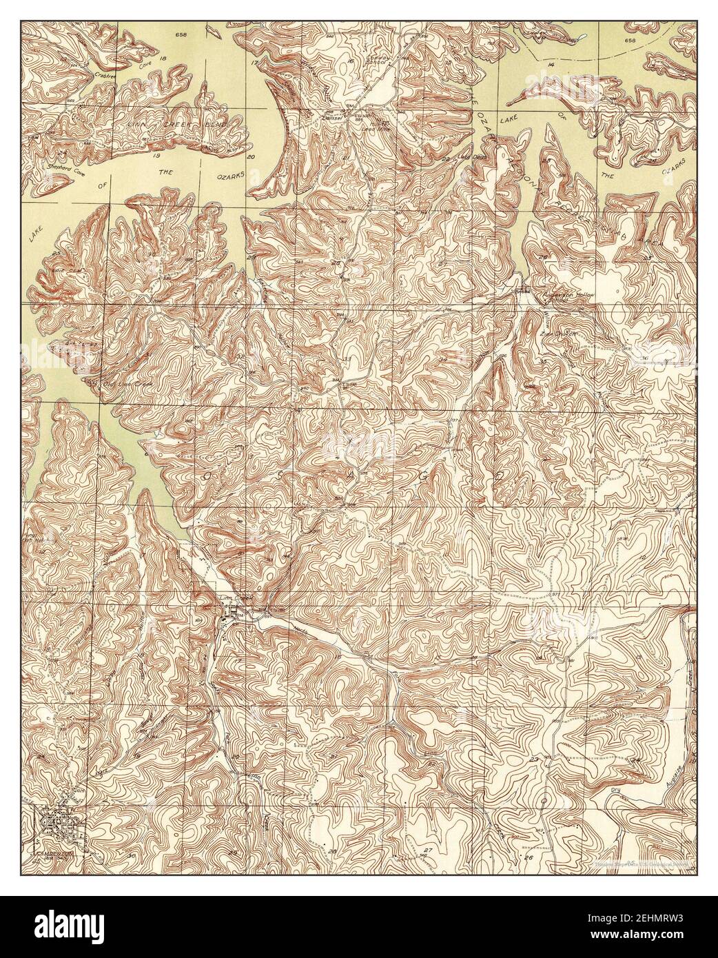 Camdenton, Missouri, map 1934, 124000, United States of America by