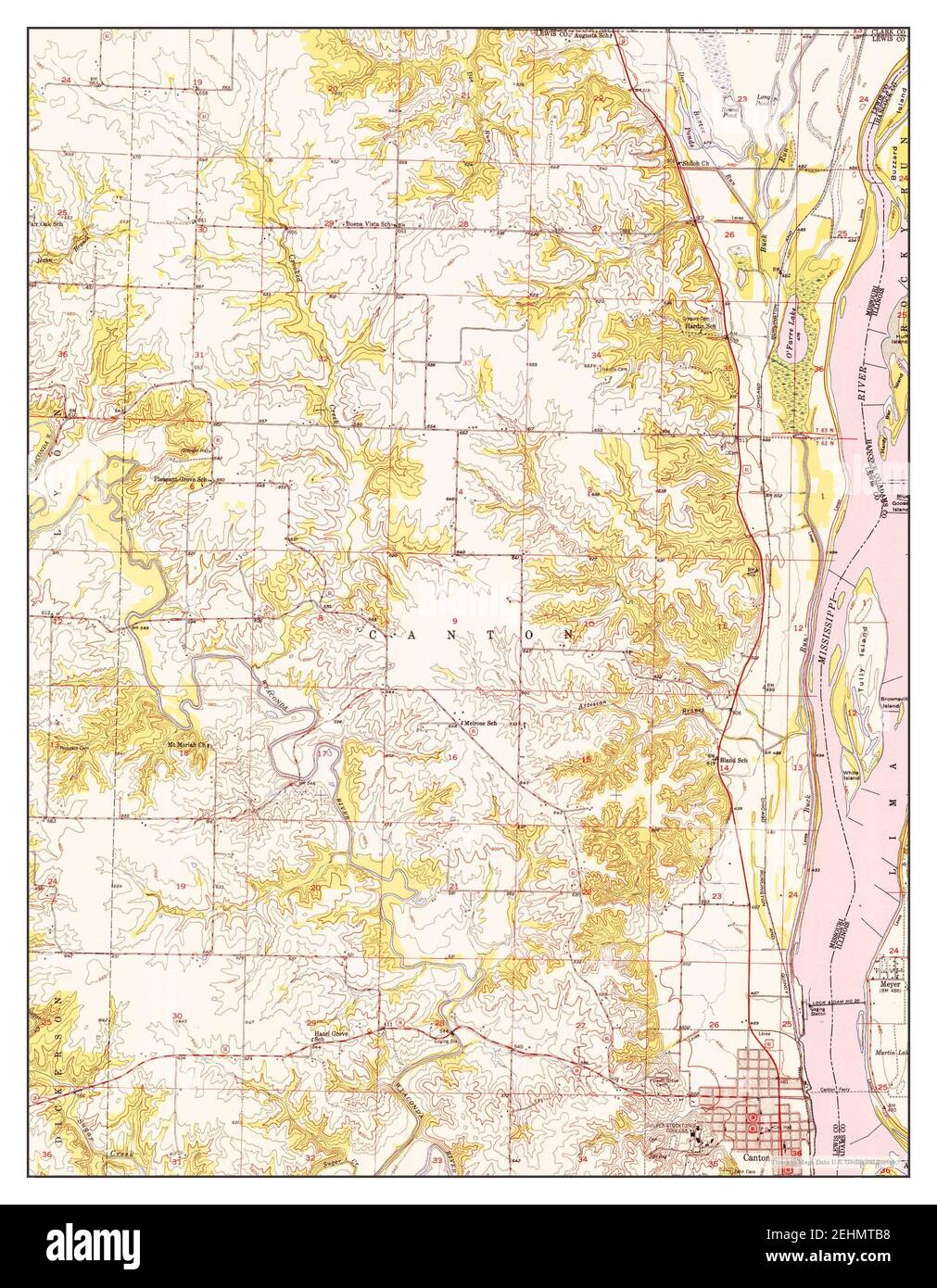 Map of canton missouri Cut Out Stock Images & Pictures Alamy