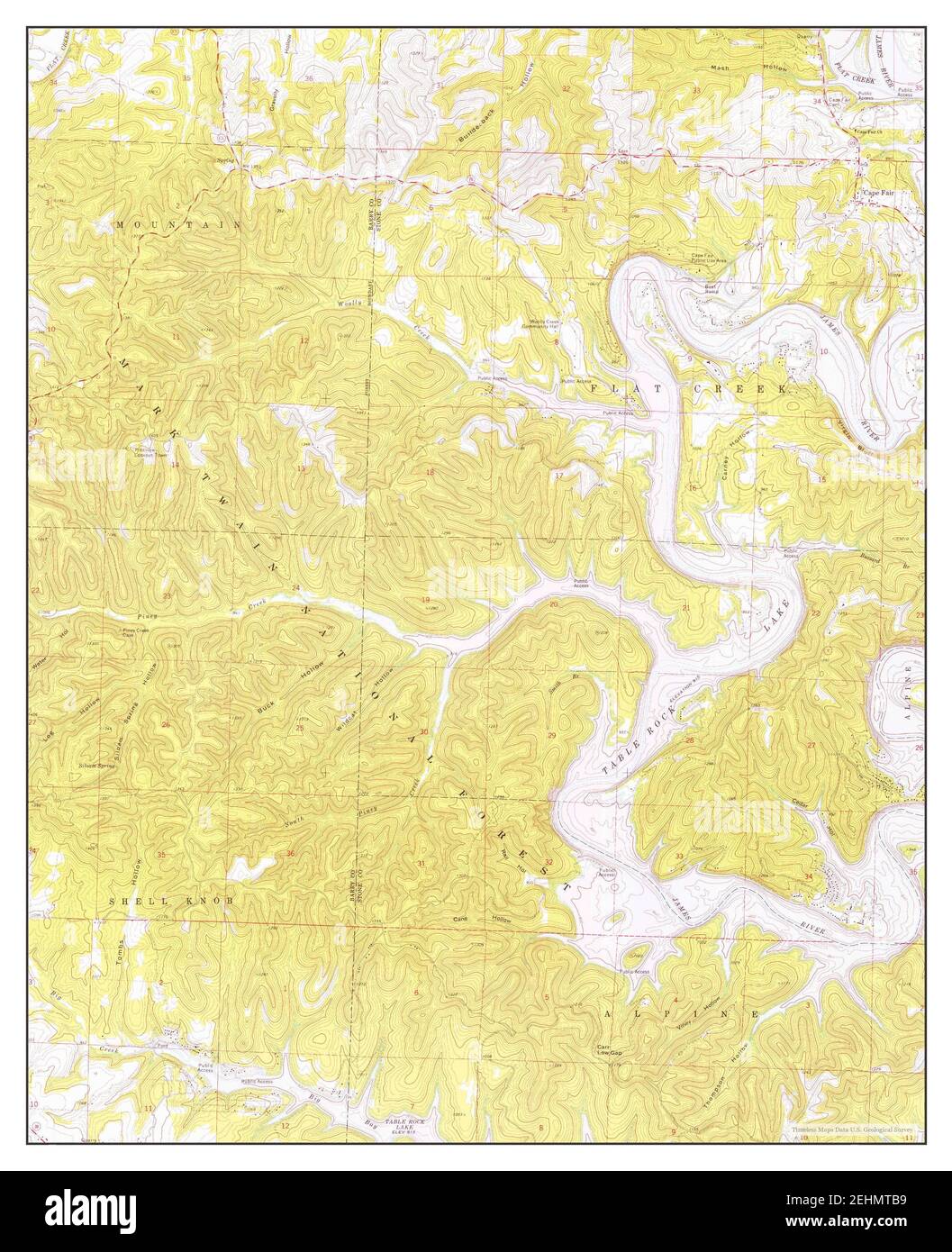 Cape Fair, Missouri, map 1974, 124000, United States of America by