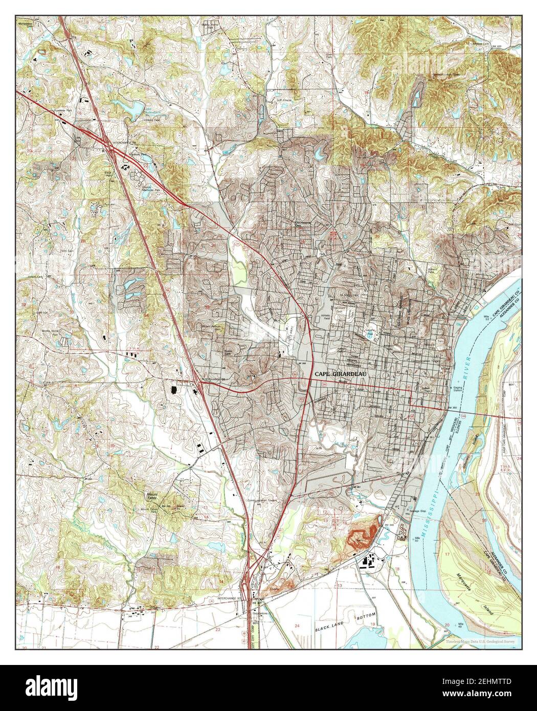 Cape Girardeau, Missouri, map 1993, 124000, United States of America