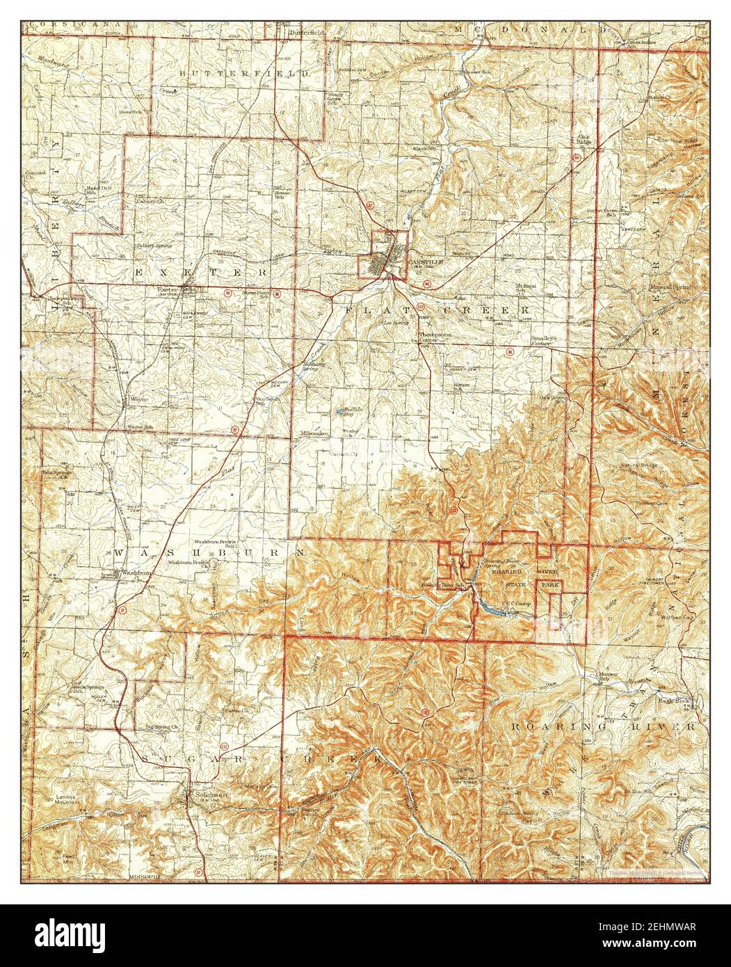Cassville, Missouri, map 1944, 162500, United States of America by
