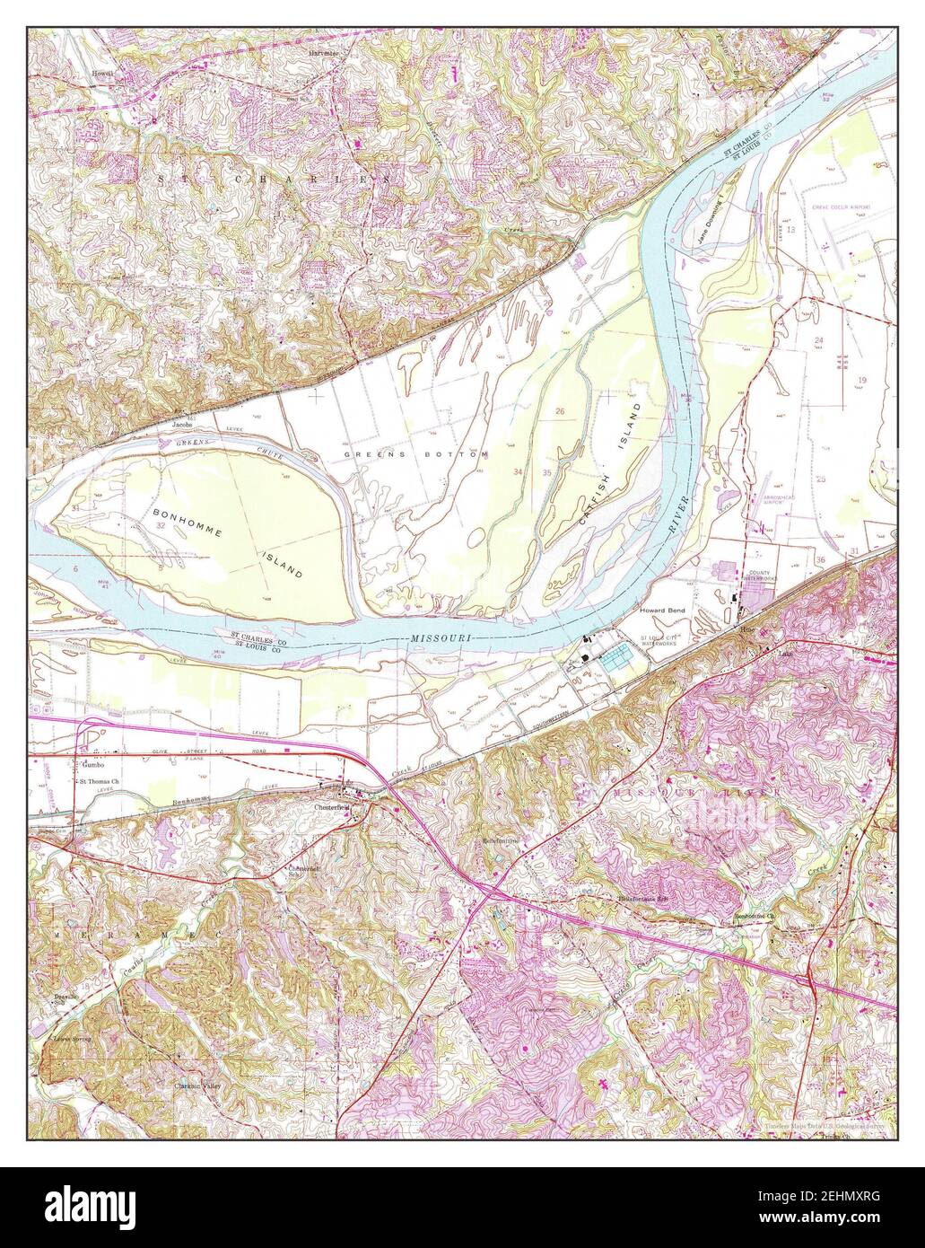 Chesterfield, Missouri, map 1954, 124000, United States of America by