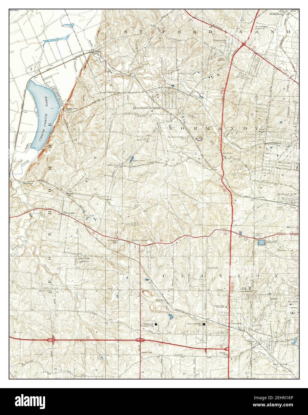 Map Of Creve Coeur Mo Creve Coeur, Missouri, Map 1940, 1:24000, United States Of America By  Timeless Maps, Data U.s. Geological Survey Stock Photo - Alamy