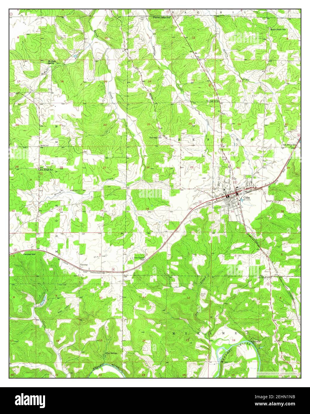 Map of cuba missouri hires stock photography and images Alamy