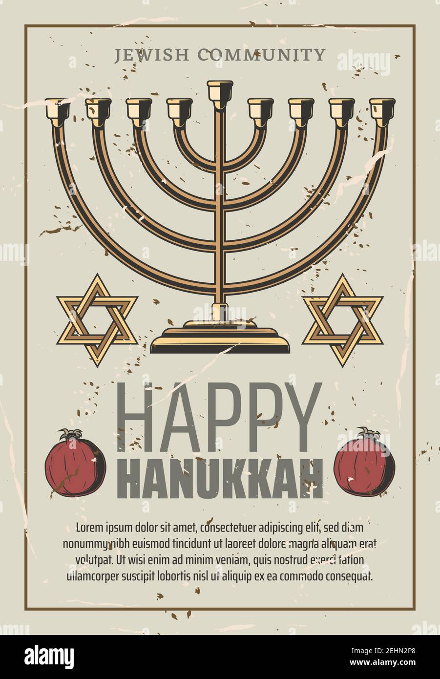 Hanukkah Pomegranate Card Hanukkah Pomegranate Card
