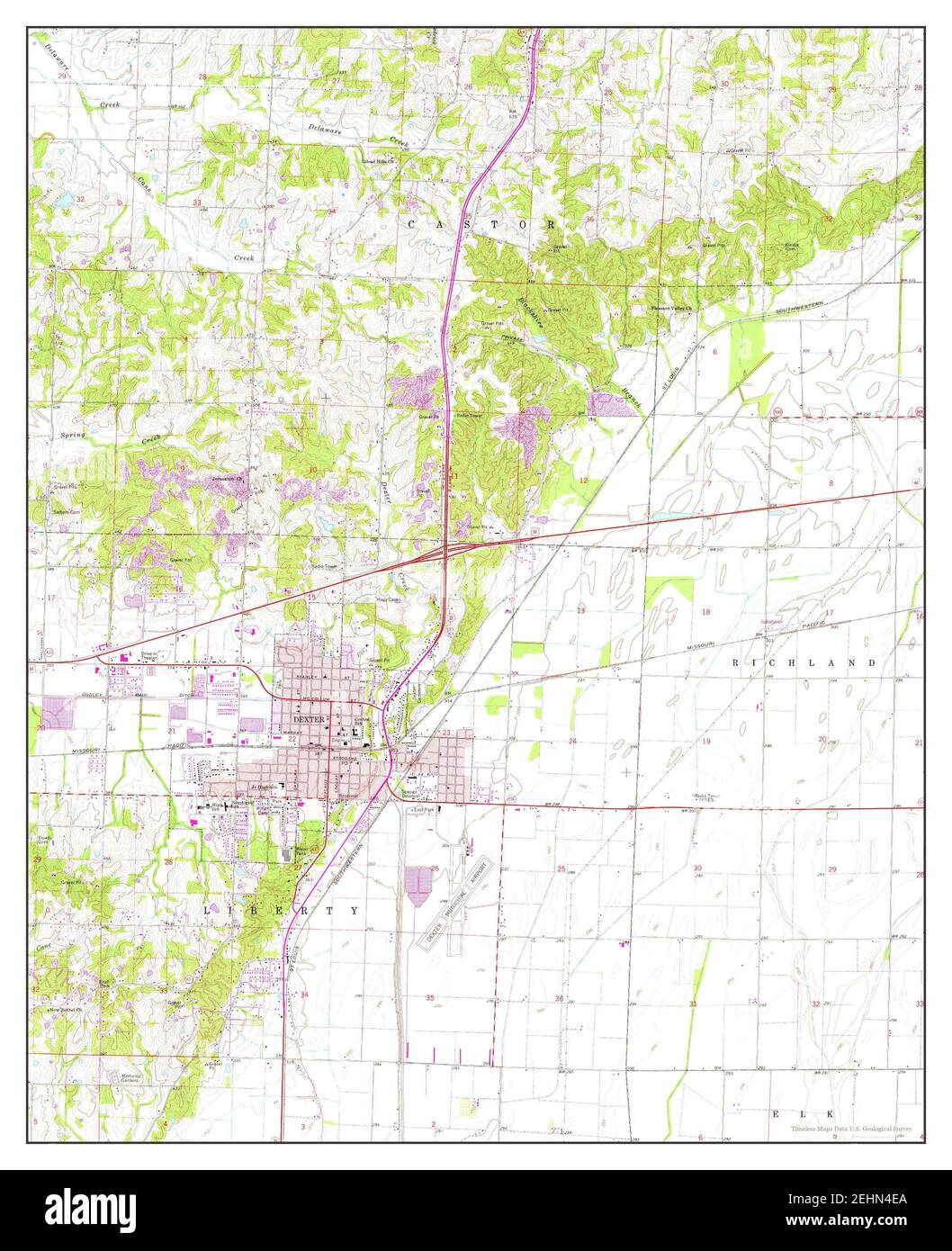 Map of dexter missouri Cut Out Stock Images & Pictures - Alamy