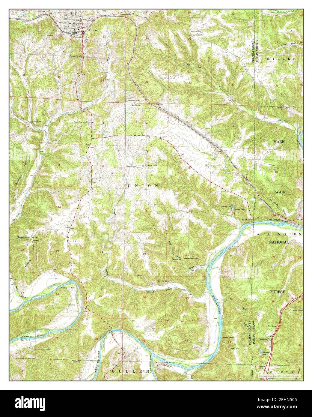 Map of dixon missouri hires stock photography and images Alamy