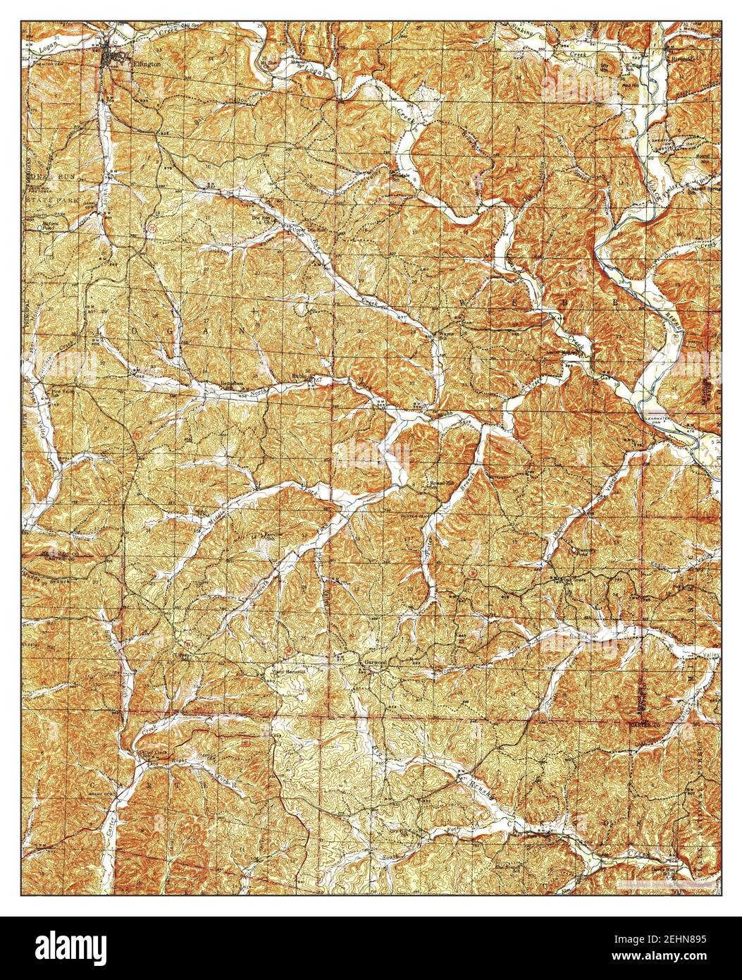 Ellington, Missouri, map 1945, 162500, United States of America by