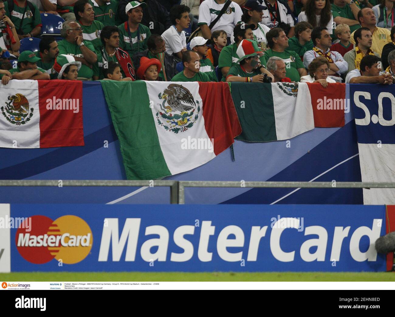 Football - Mexico v Portugal - 2006 FIFA World Cup Germany - Group D - FIFA World Cup Stadium - Gelsenkirchen  - 21/6/06  Mexico's fans  Mandatory Credit: Action Images / Jason Cairnduff Stock Photo