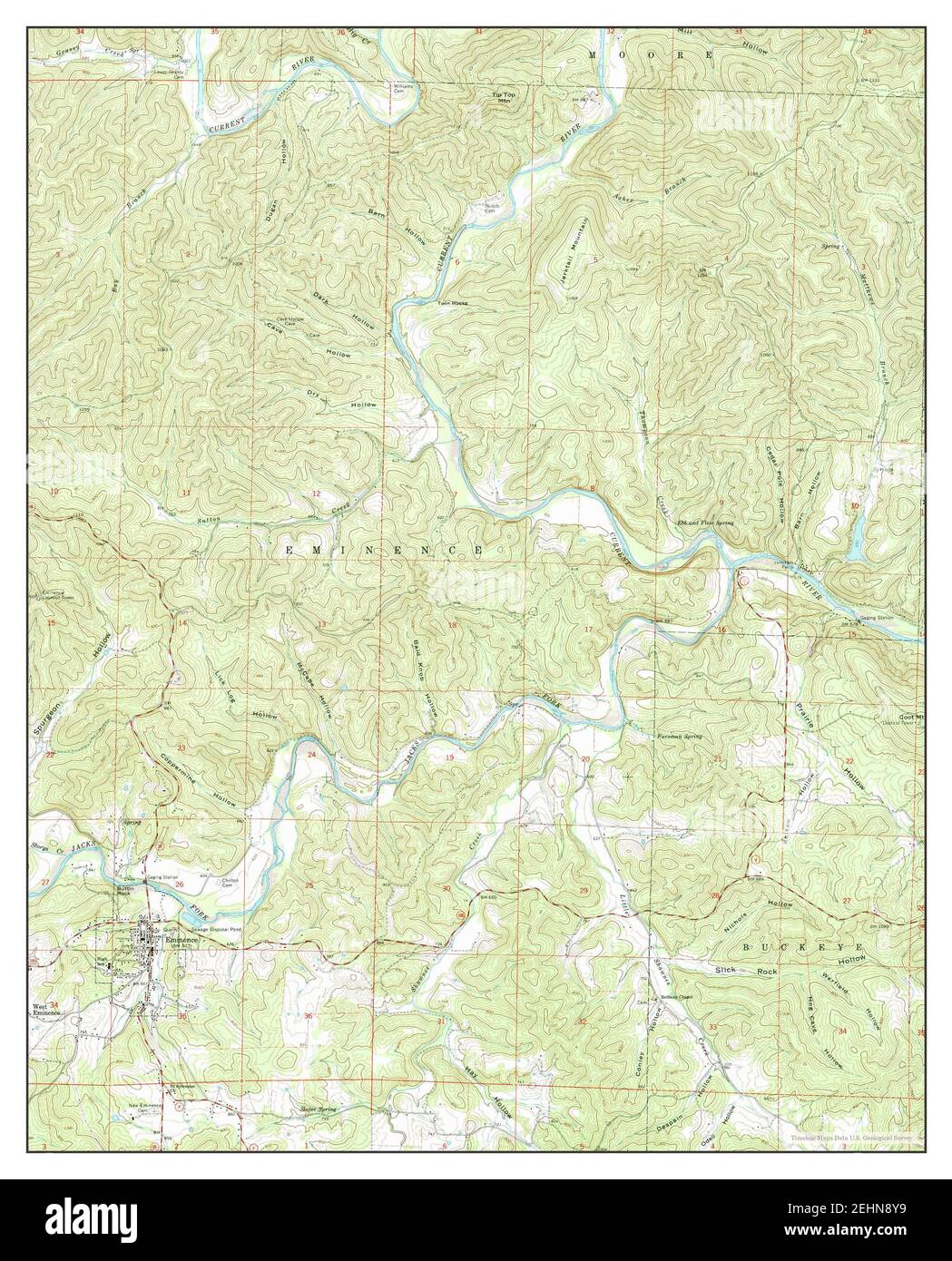 Map of eminence missouri hires stock photography and images Alamy