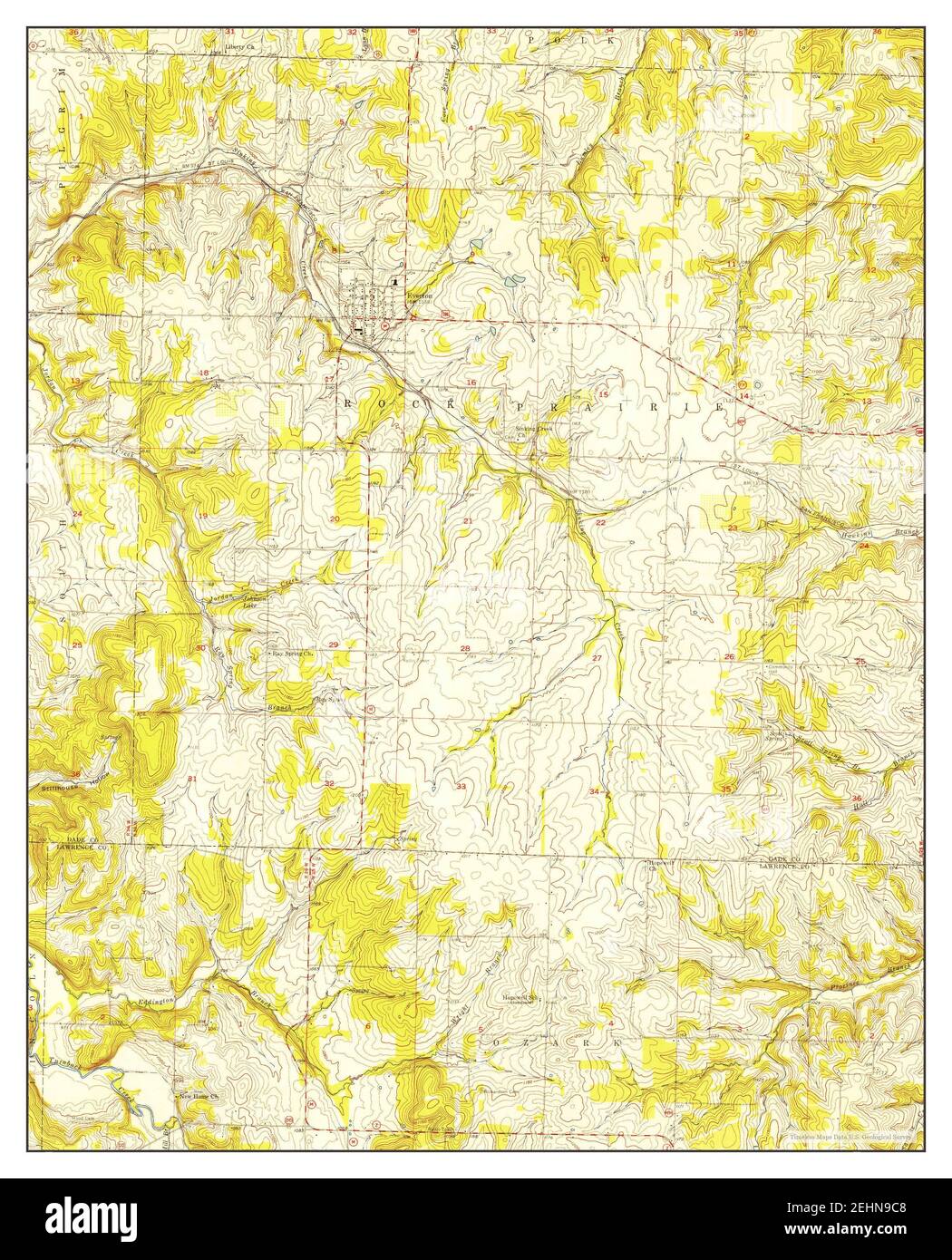 Everton, Missouri, map 1956, 124000, United States of America by Timeless Maps, data U.S