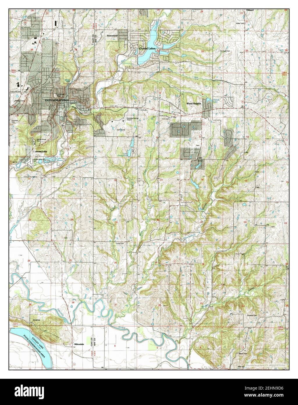 Map Of Excelsior Springs Mo Excelsior Springs, Missouri, Map 1990, 1:24000, United States Of America By  Timeless Maps, Data U.s. Geological Survey Stock Photo - Alamy
