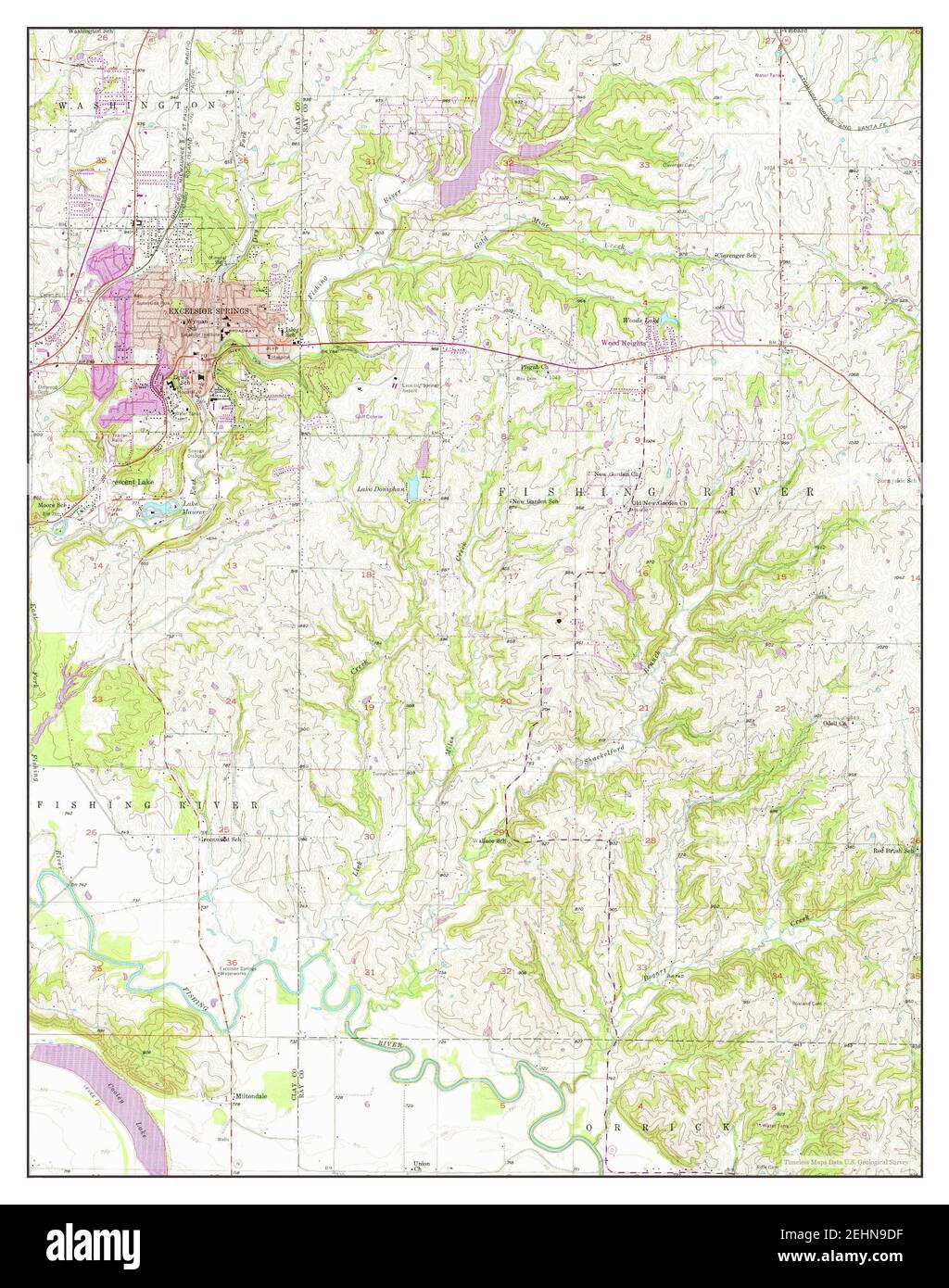 Map Of Excelsior Springs Mo Excelsior Springs, Missouri, Map 1957, 1:24000, United States Of America By  Timeless Maps, Data U.s. Geological Survey Stock Photo - Alamy