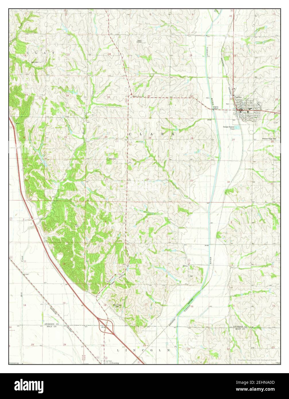 Fairfax, Missouri, map 1981, 124000, United States of America by