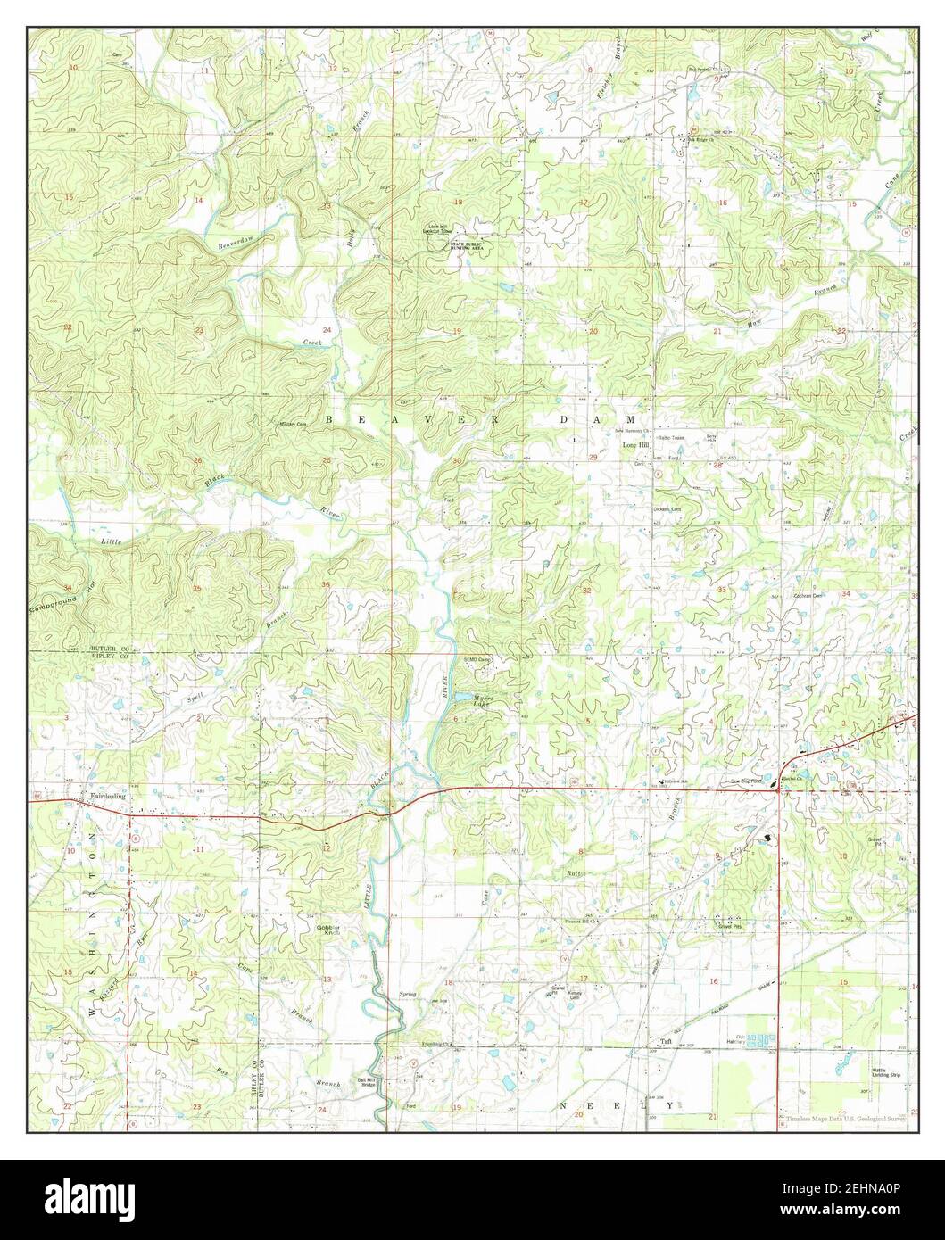 Fairdealing, Missouri, map 1979, 124000, United States of America by