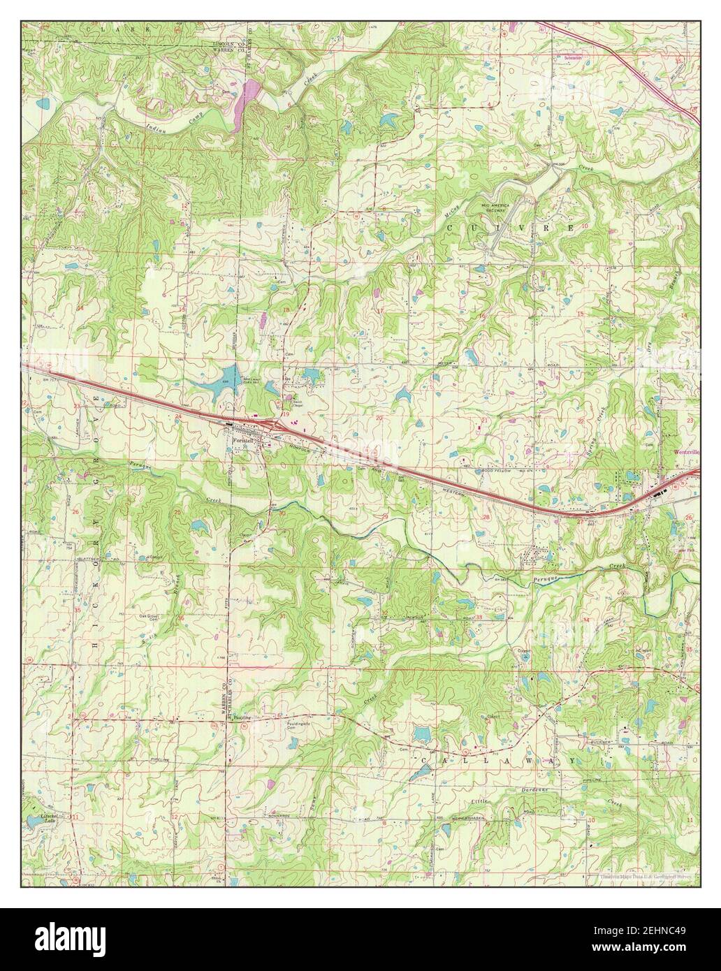 Foristell, Missouri, map 1972, 124000, United States of America by