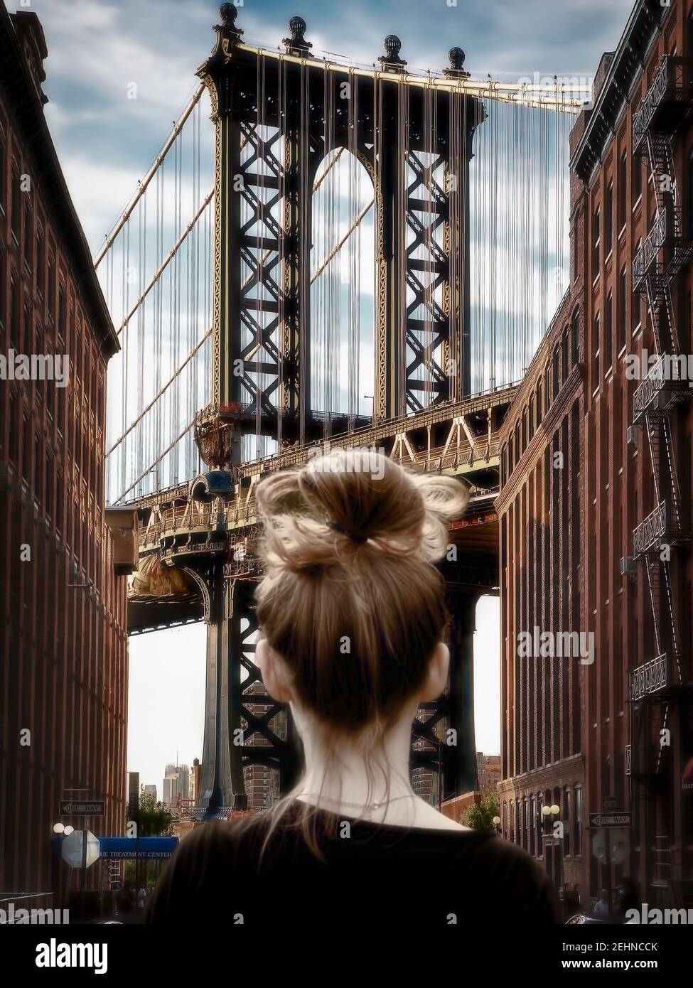 Manhattan bridge Stock Photo