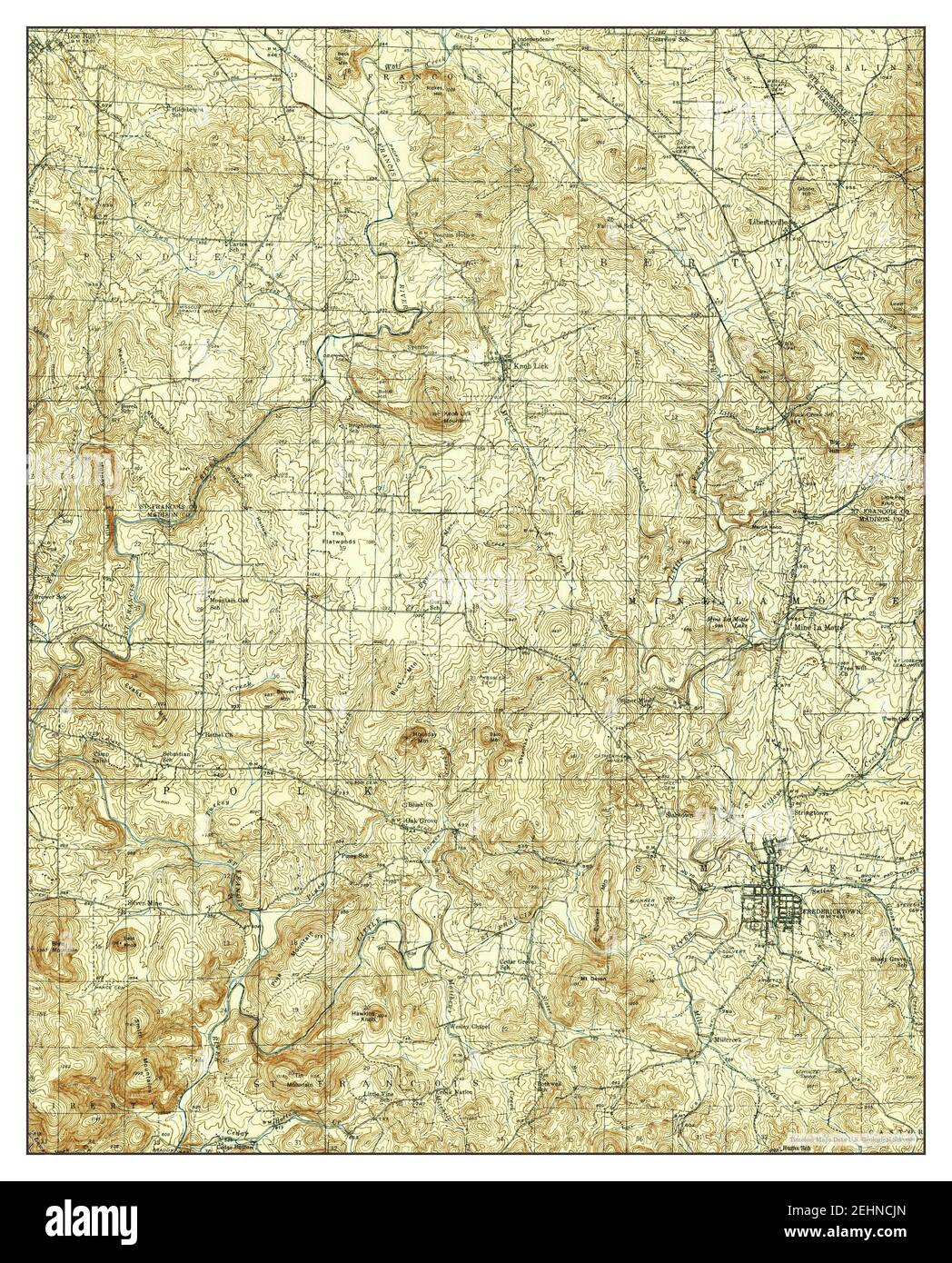 Fredericktown, Missouri, map 1939, 148000, United States of America by