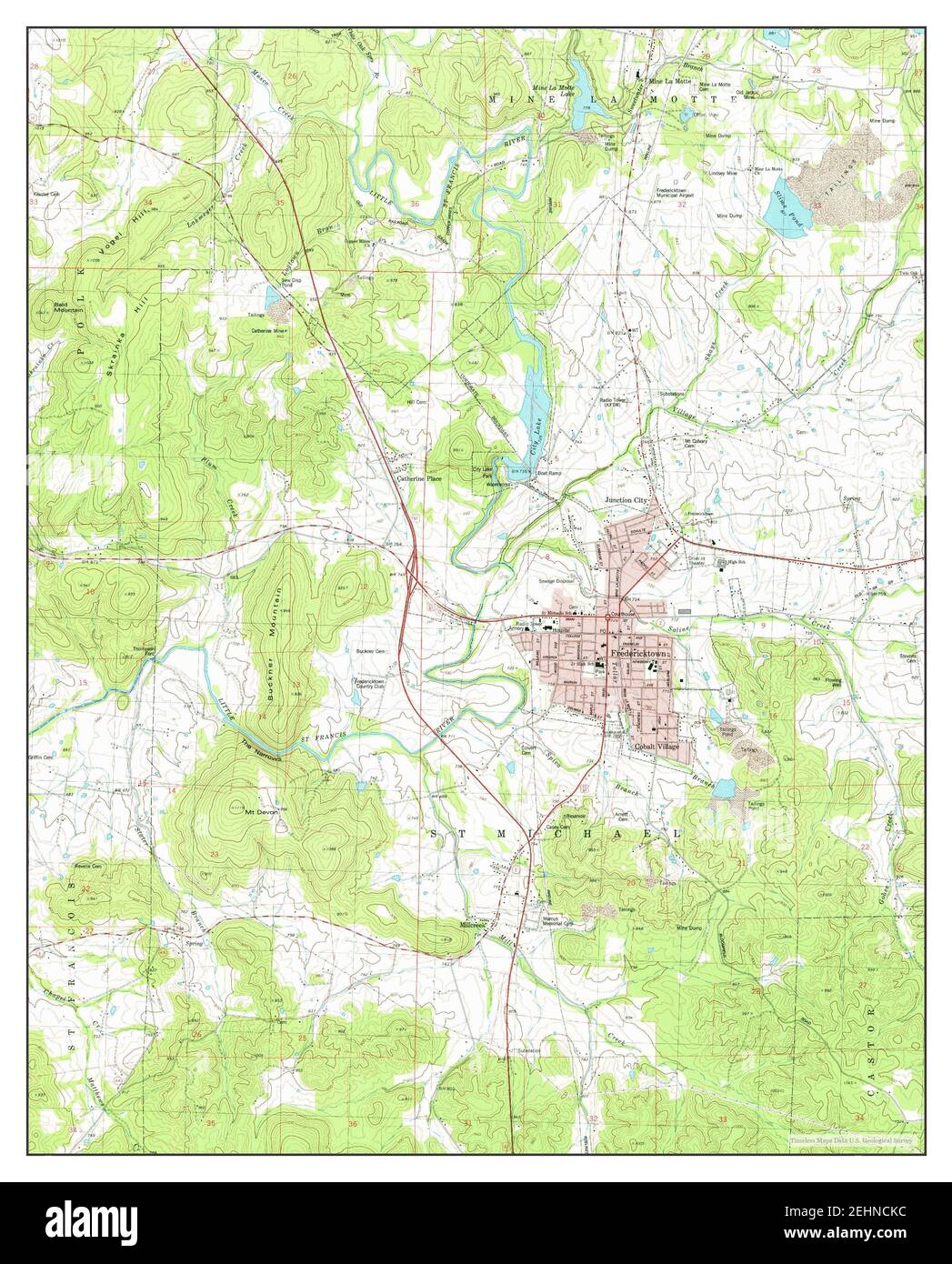 Fredericktown, Missouri, map 1980, 124000, United States of America by