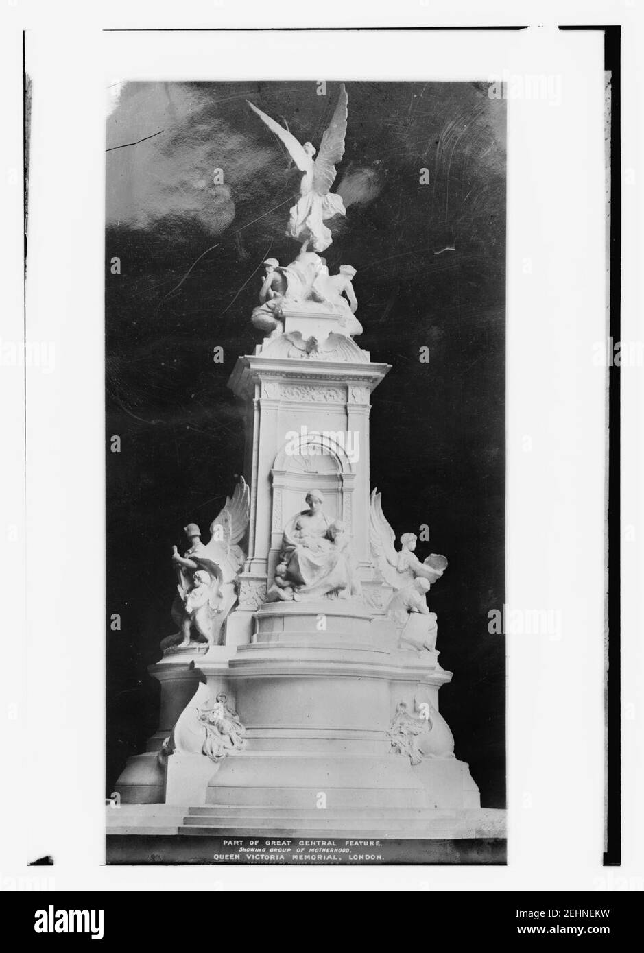 Part of Great Central Feature Showing Group of Motherhood. Queen Victoria Memorial, London Stock Photo