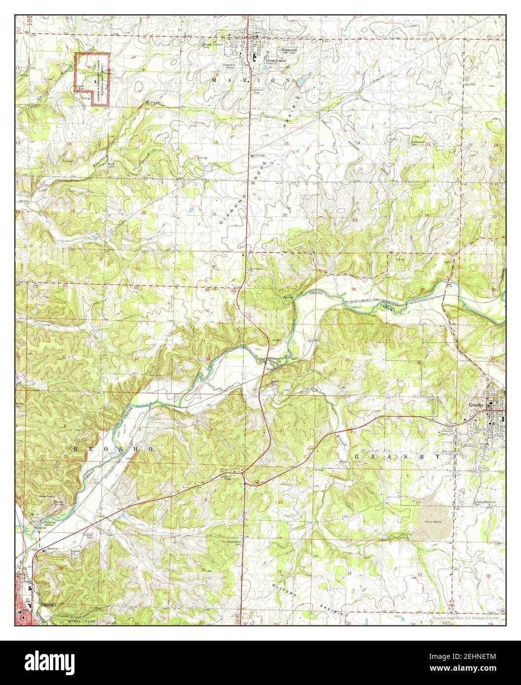 Map of granby missouri Cut Out Stock Images & Pictures Alamy