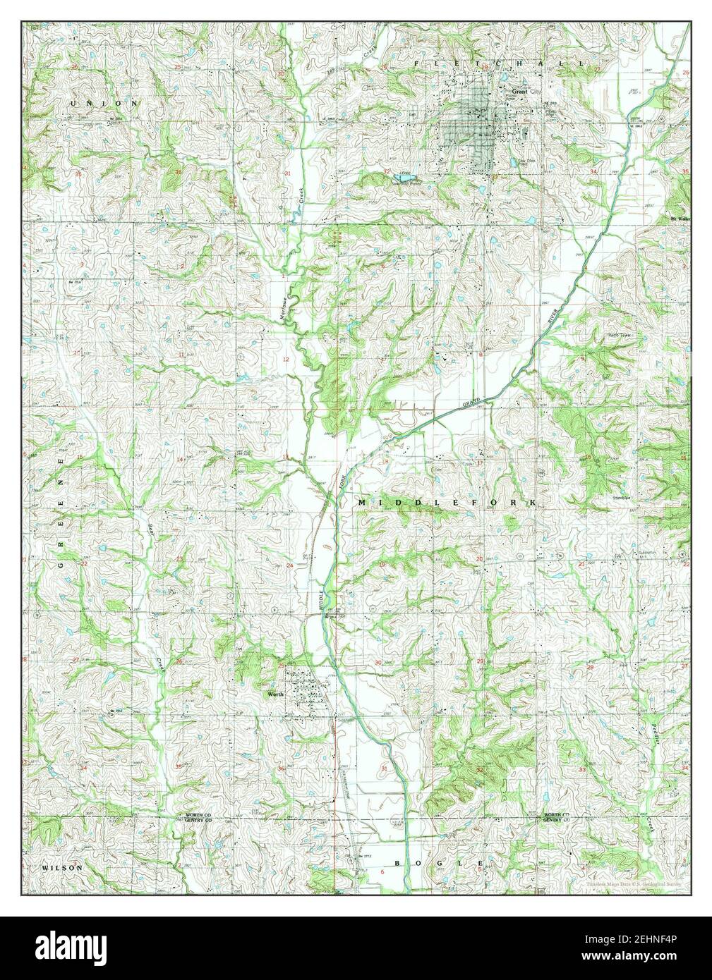 Grant City, Missouri, map 1984, 124000, United States of America by