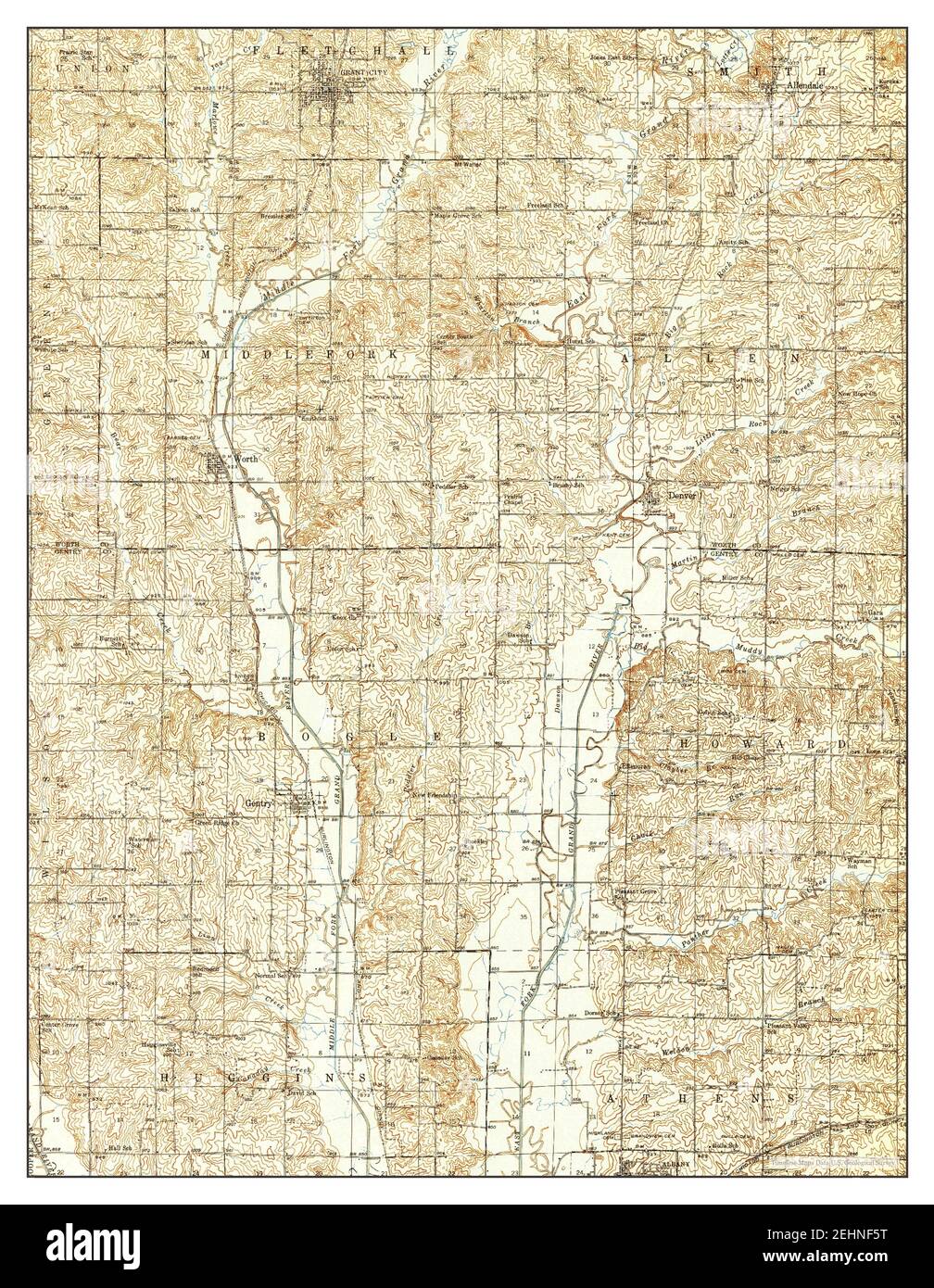 Grant city missouri map Cut Out Stock Images & Pictures Alamy