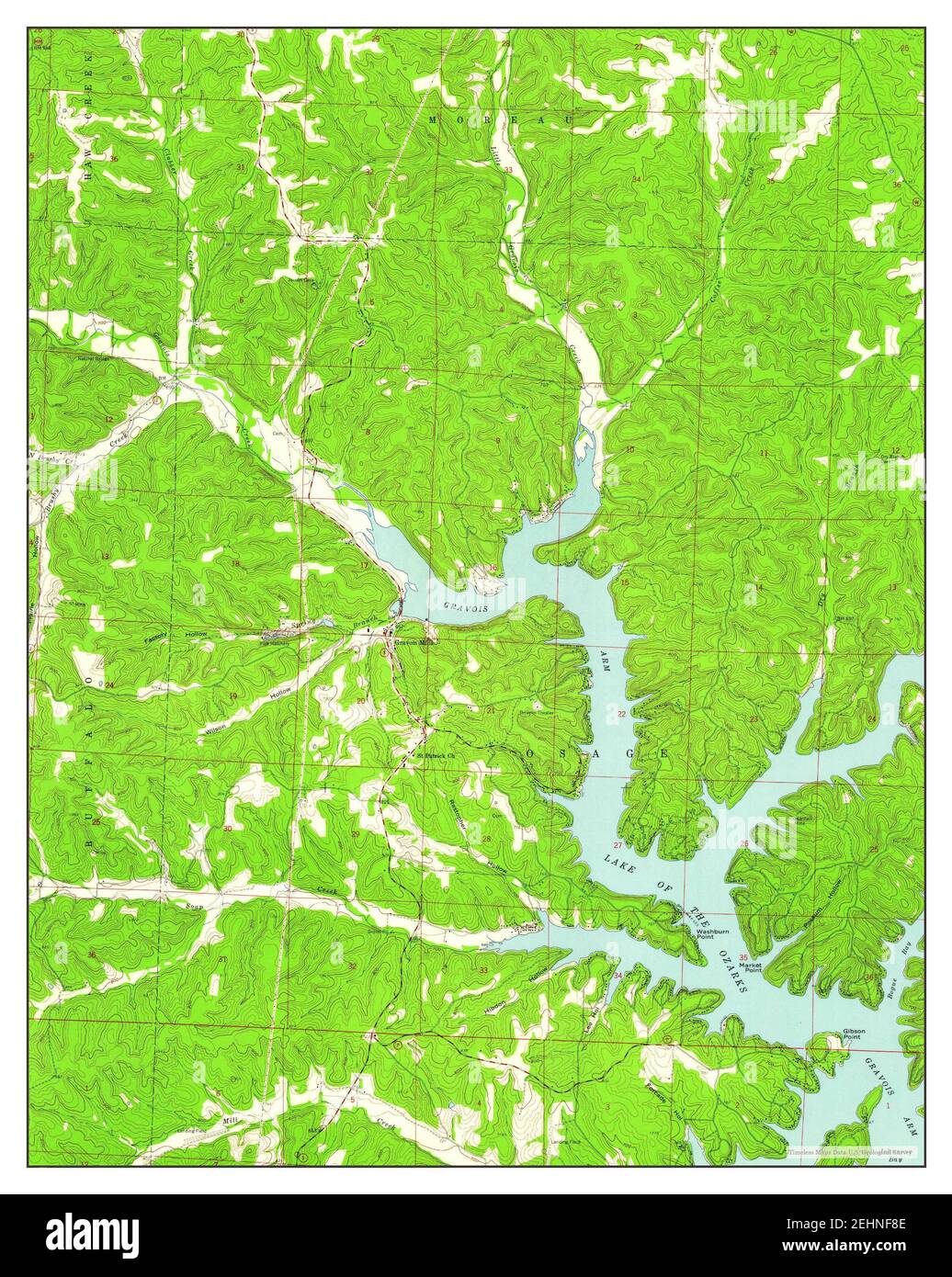 Gravois Mills, Missouri, map 1959, 124000, United States of America by