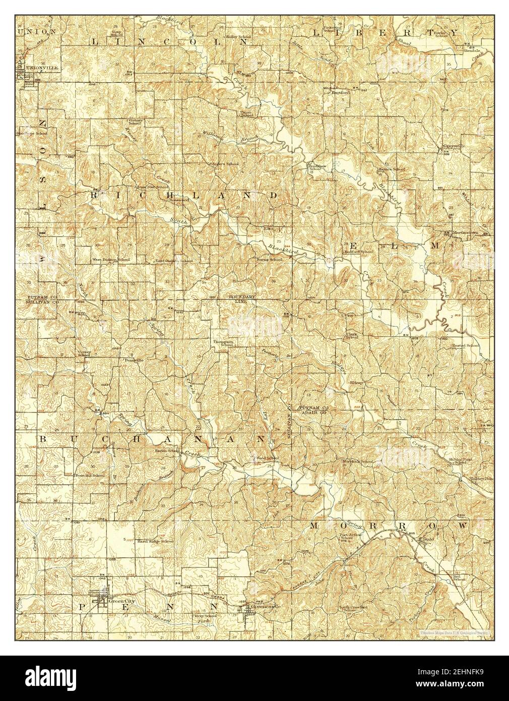 Green City, Missouri, map 1914, 162500, United States of America by