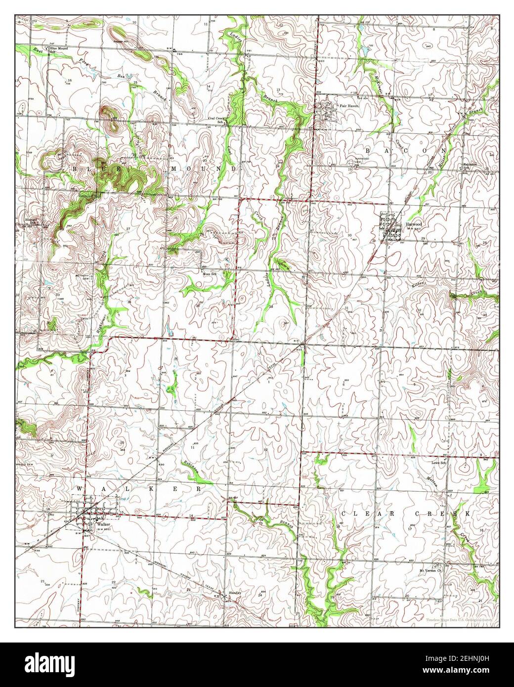 Harwood, Missouri, map 1939, 124000, United States of America by