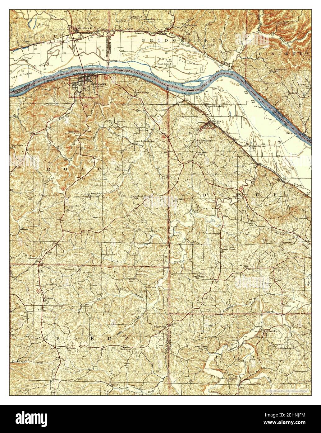 Hermann missouri map hires stock photography and images Alamy