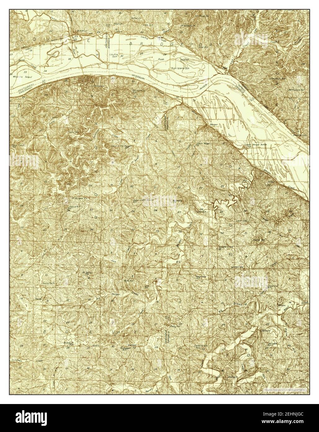 Hermann, Missouri, map 1936, 148000, United States of America by
