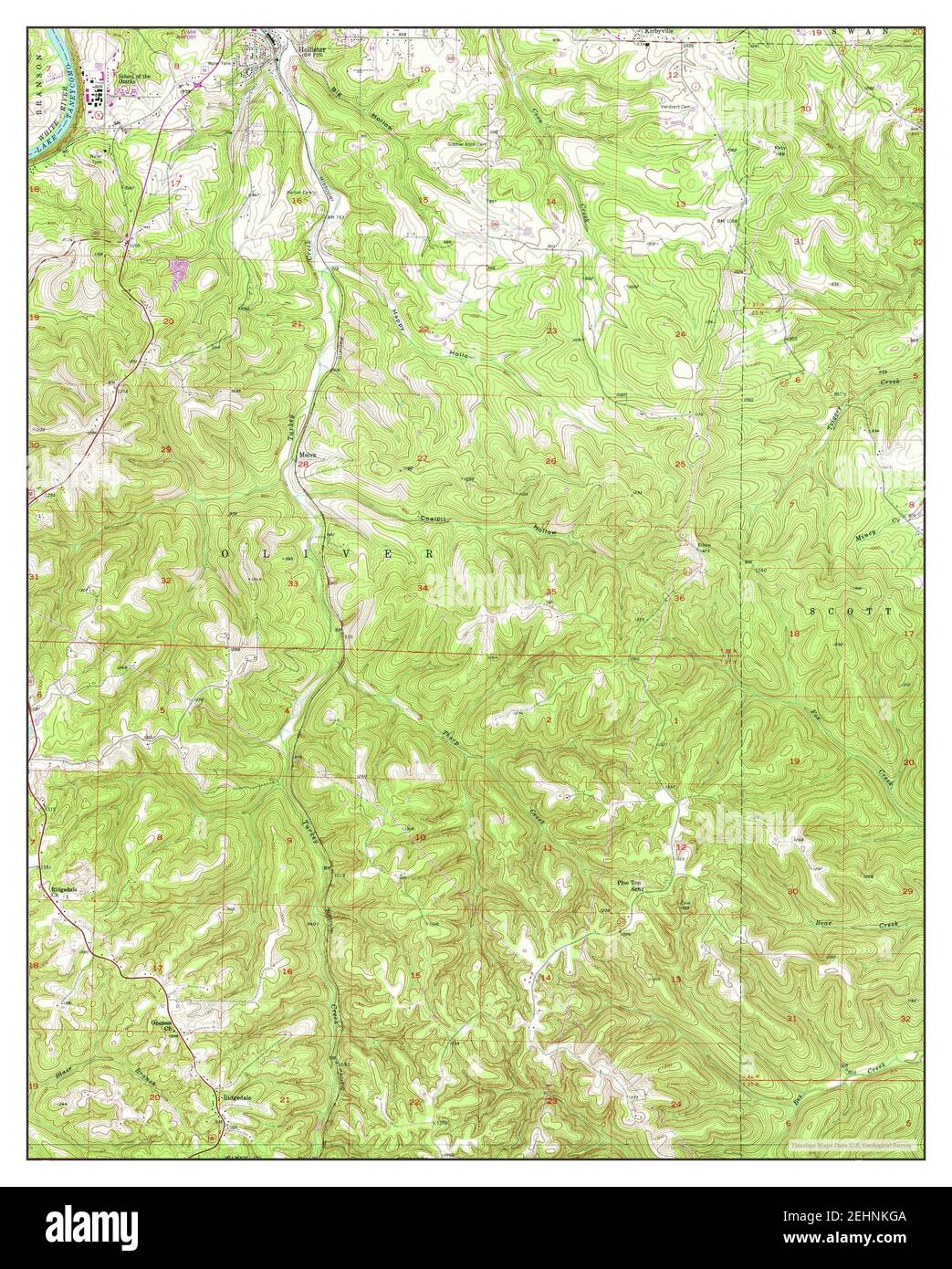 Hollister, Missouri, map 1956, 124000, United States of America by