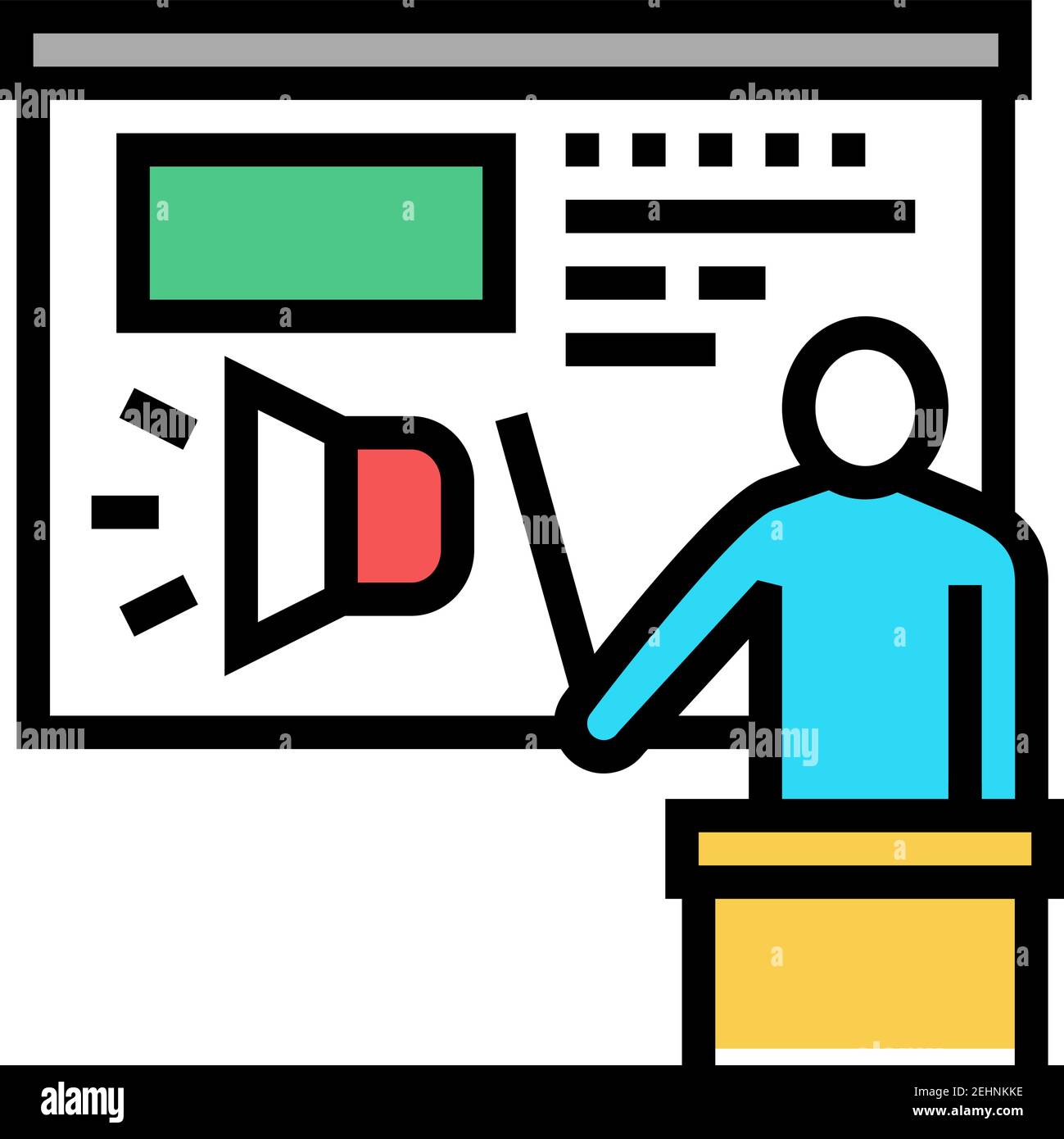 presentation pr color icon vector illustration Stock Vector Image & Art ...