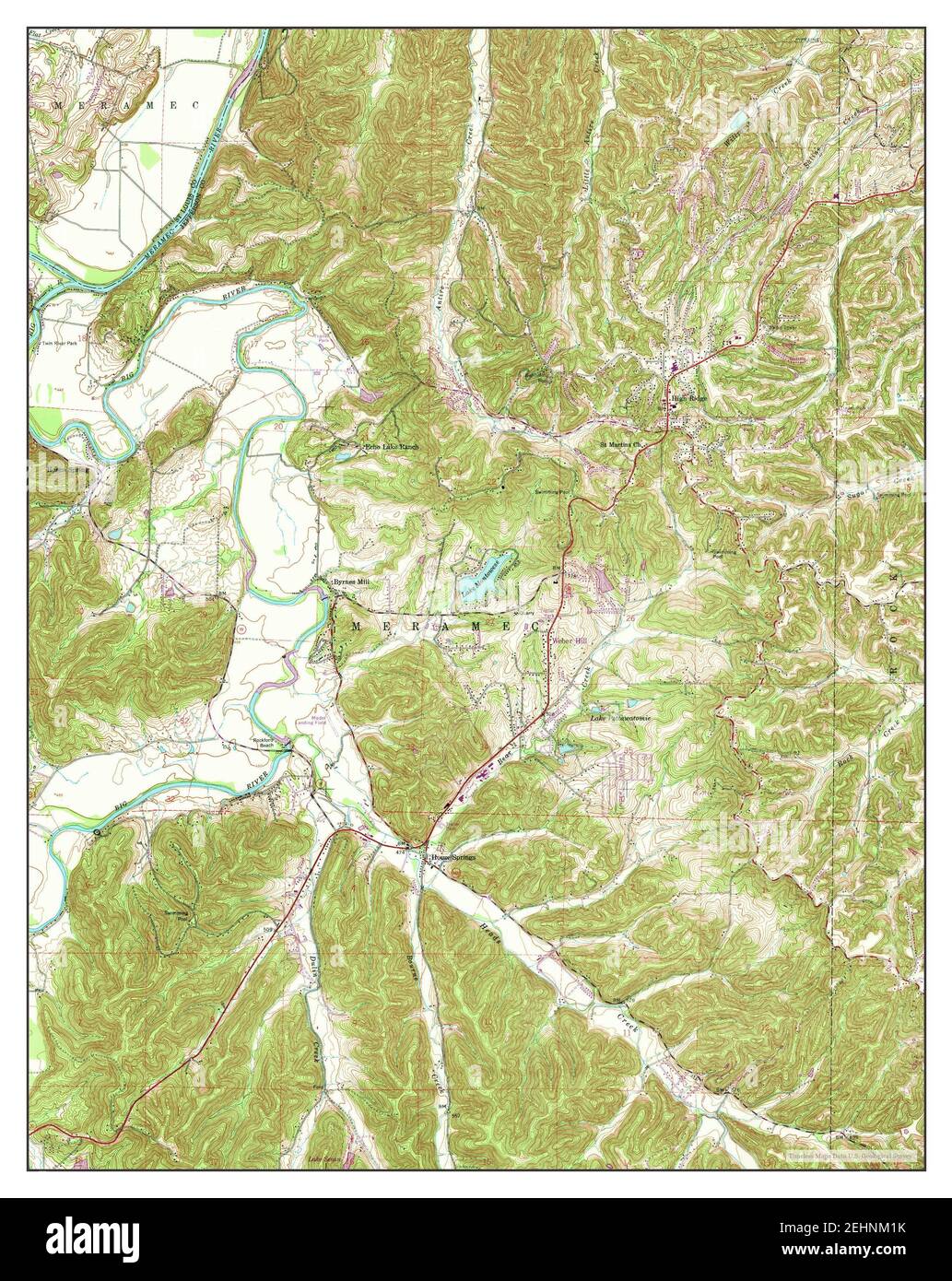 House Springs, Missouri, map 1954, 124000, United States of America by