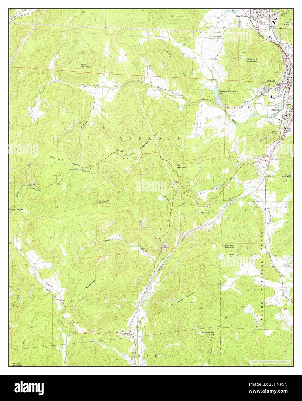 Ironton, Missouri, map 1968, 124000, United States of America by