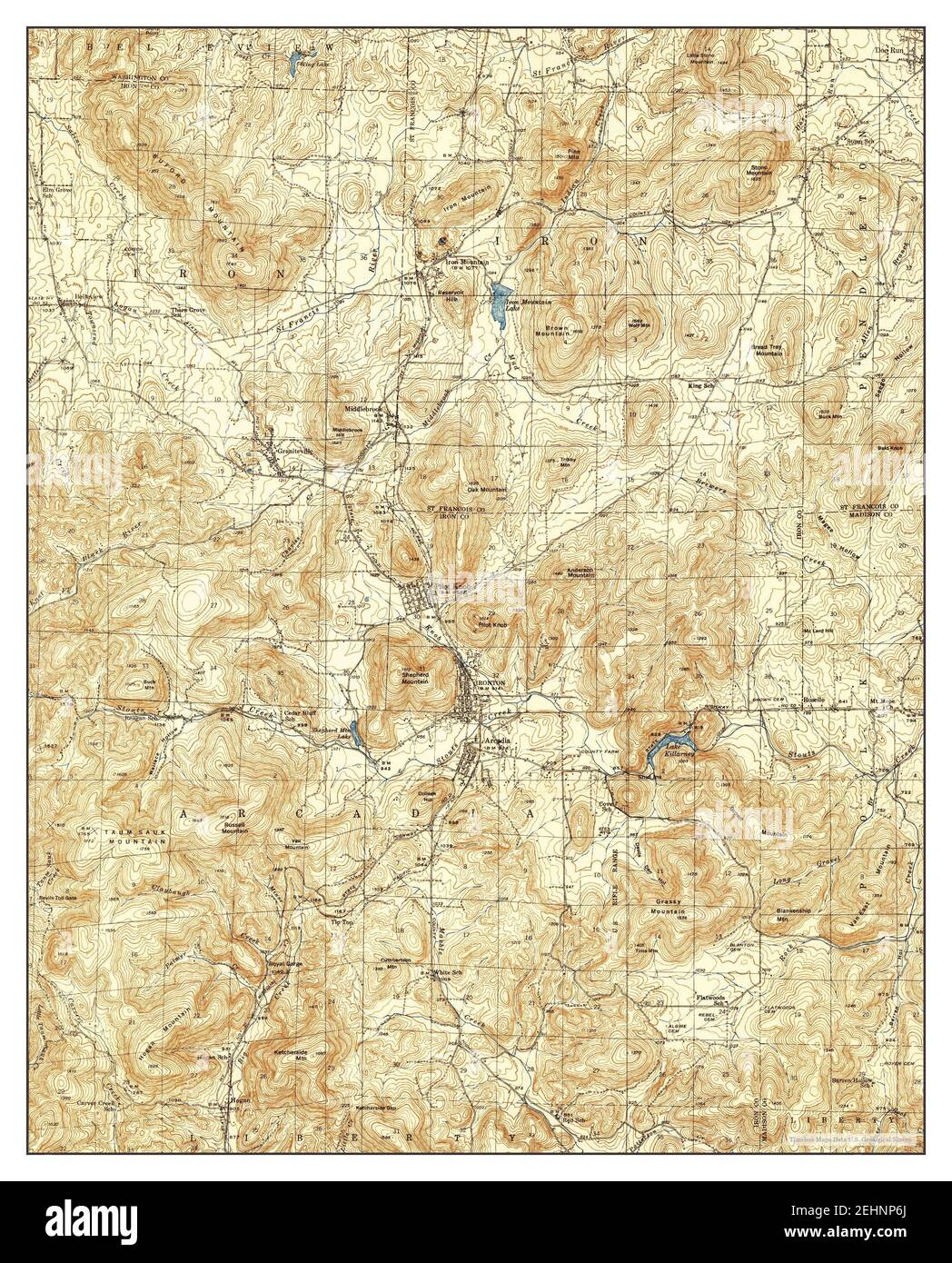 Ironton, Missouri, map 1937, 148000, United States of America by