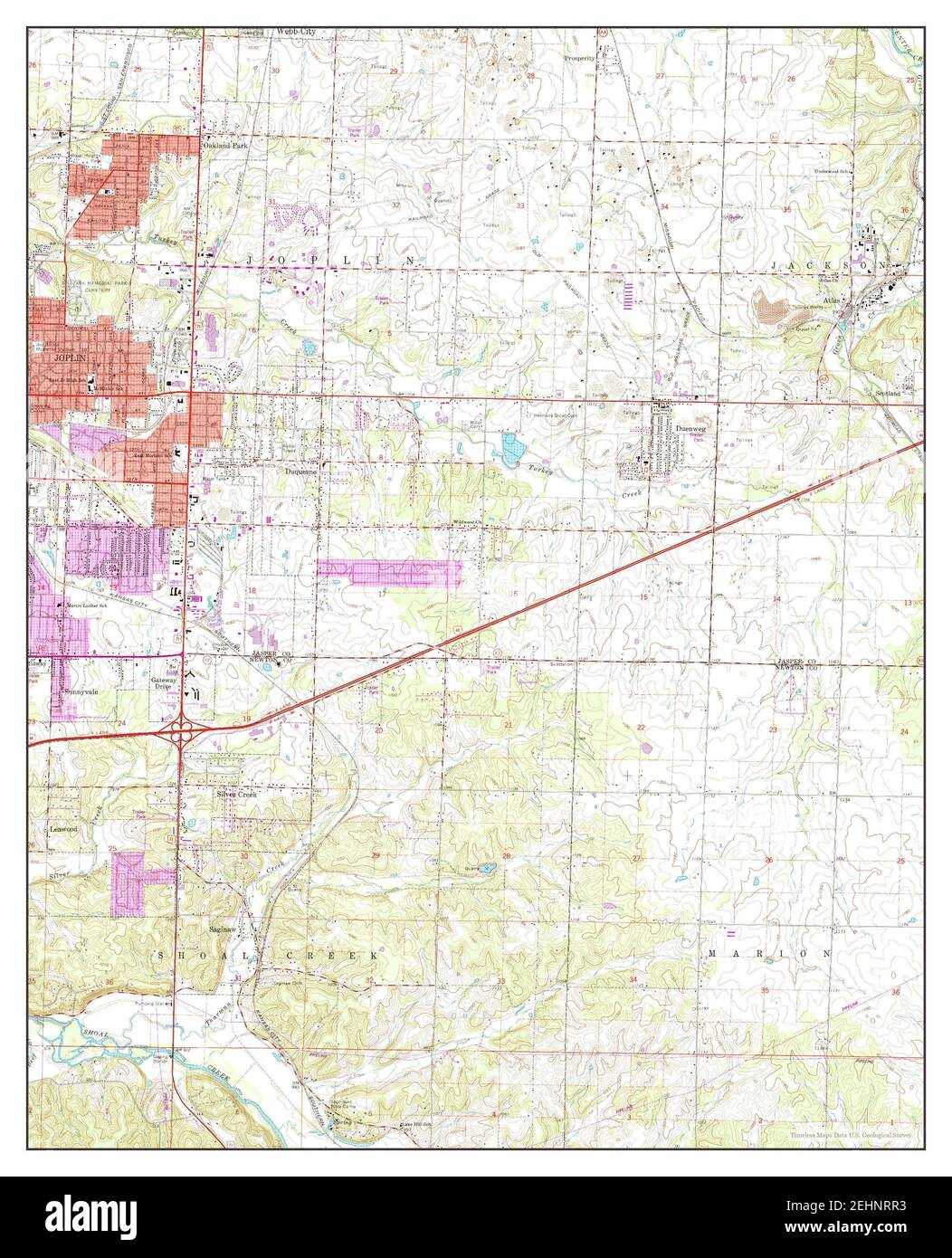 Joplin East, Missouri, map 1963, 124000, United States of America by