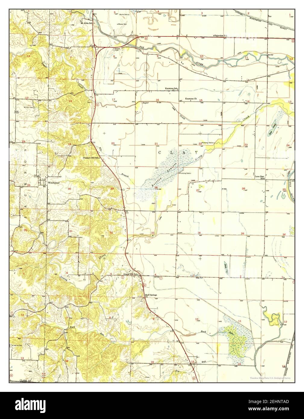 Kahoka SE, Missouri, map 1950, 124000, United States of America by
