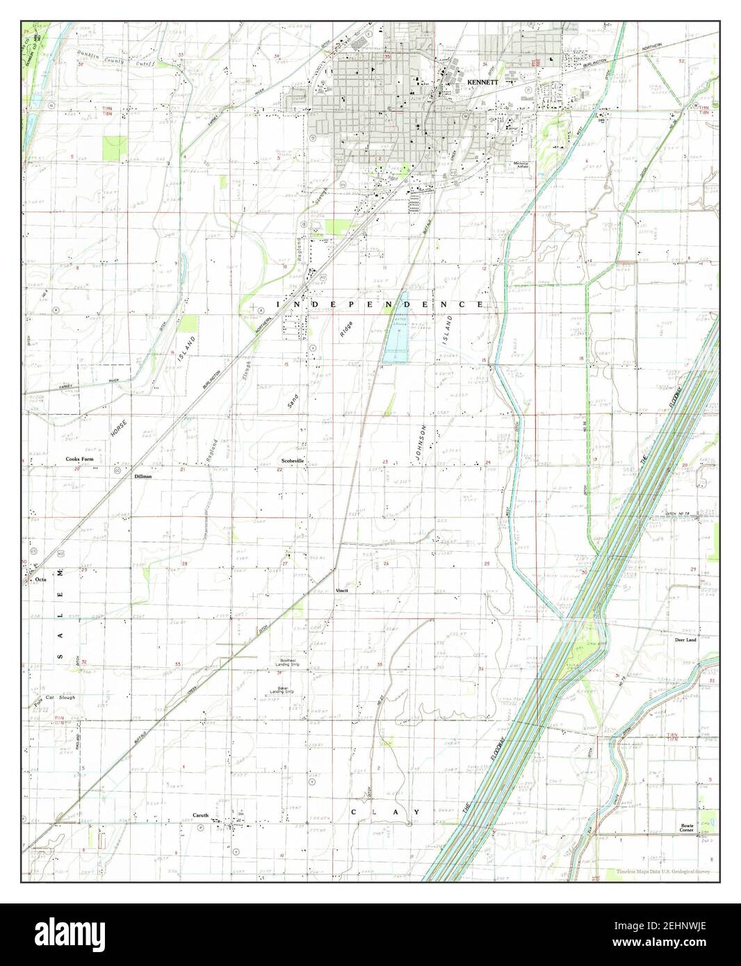 South, Missouri, map 1983, 124000, United States of America by