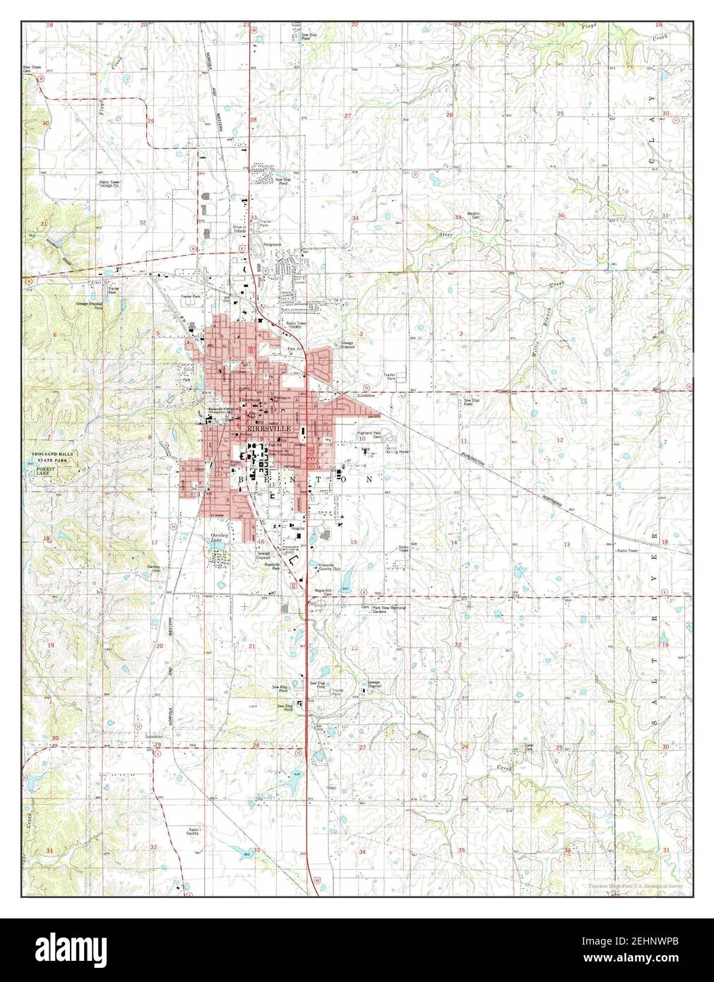 Kirksville, Missouri, map 1979, 124000, United States of America by
