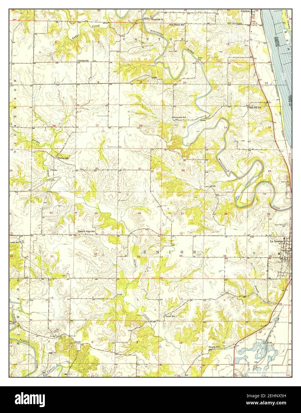 La Grange, Missouri, map 1951, 124000, United States of America by