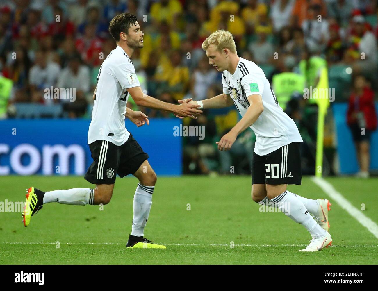 Soccer Football - World Cup - Group F - Germany vs Sweden - Fisht Stadium, Sochi, Russia - June 23, 2018   Germany's Julian Brandt comes on as a substitute to replace Jonas Hector    REUTERS/Michael Dalder Stock Photo