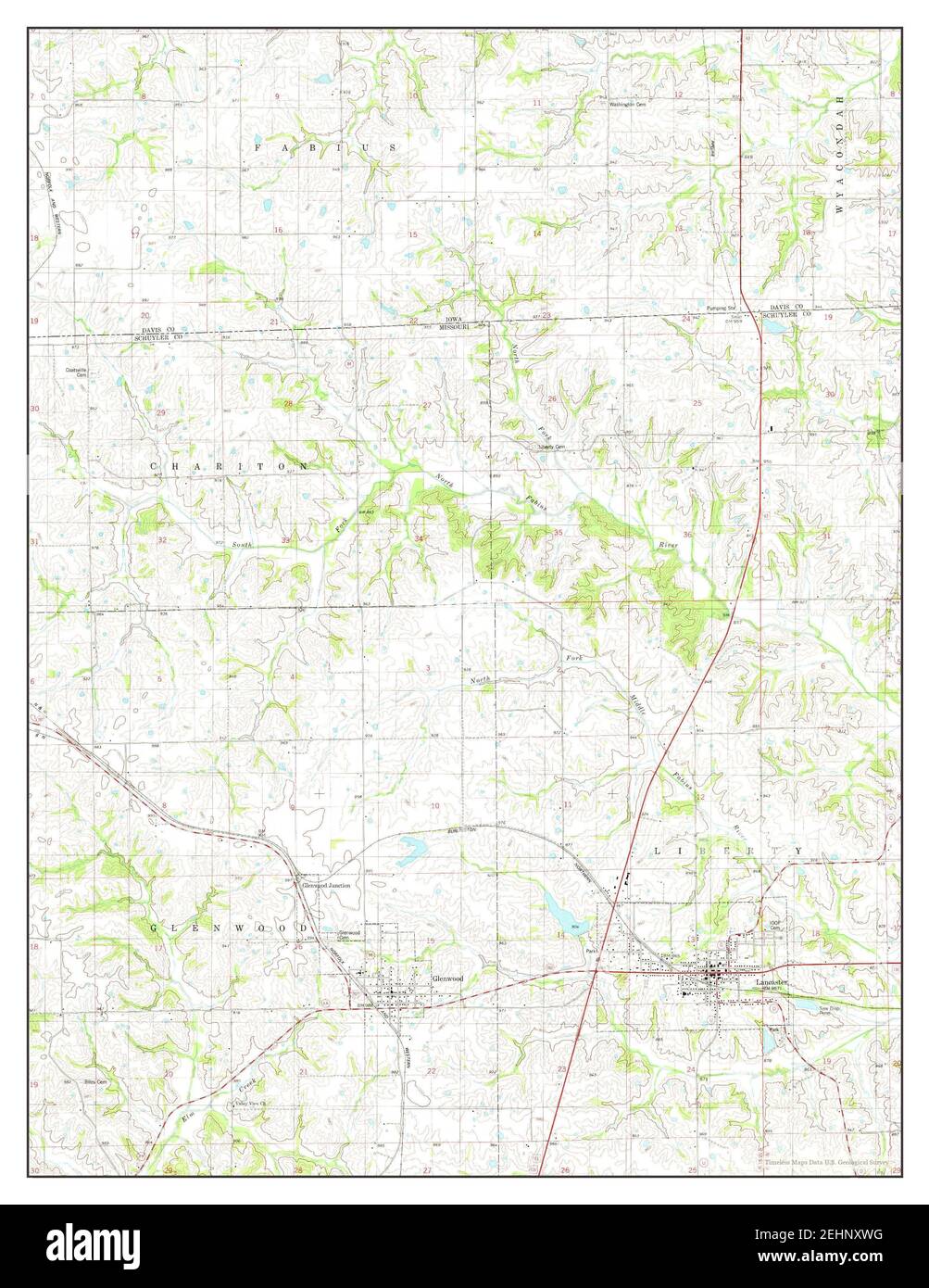 Lancaster, Missouri, map 1979, 124000, United States of America by