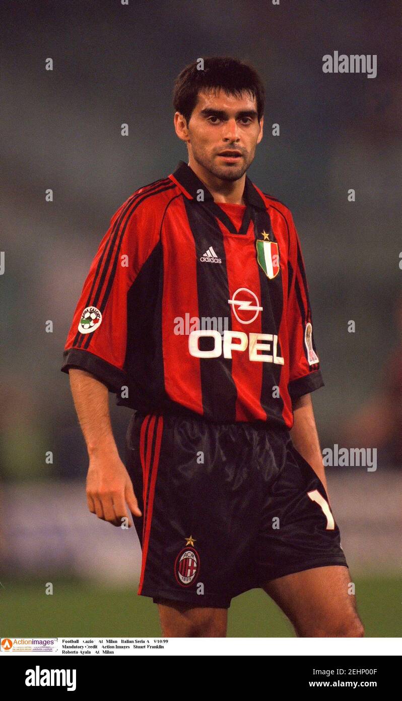 Football - Lazio v AC Milan - Italian Serie A - 3/10/99 Mandatory Credit :  Action Images / Stuart Franklin Roberto Ayala - AC Milan Stock Photo - Alamy