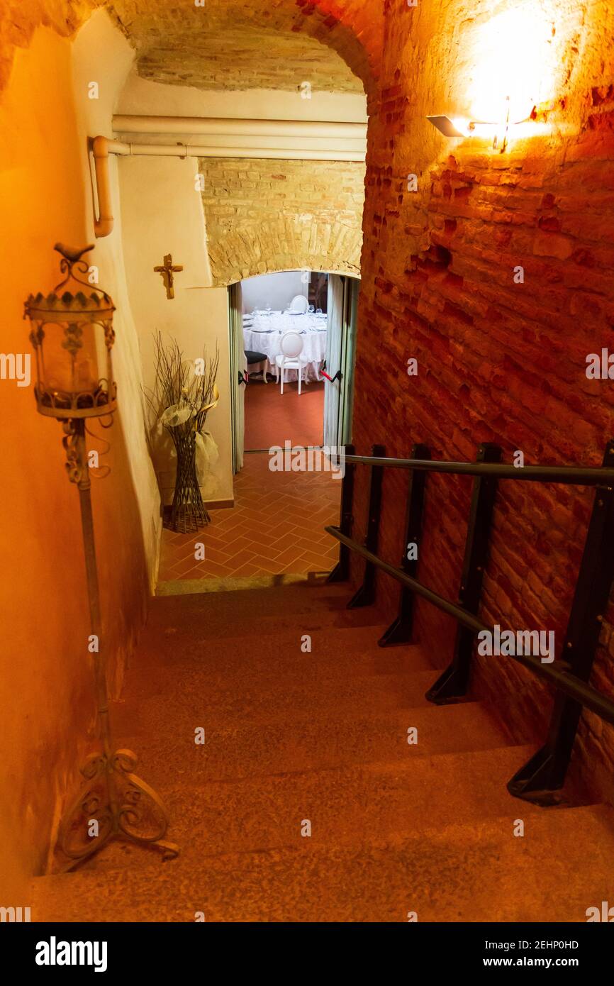 Historic buildings along the Naviglio Grande in Robecco sul Naviglio